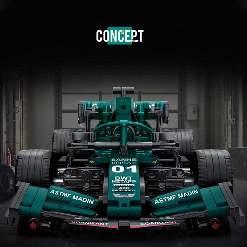 CACO BLOCK Green F1 Formula Car 1:12 1089pcs