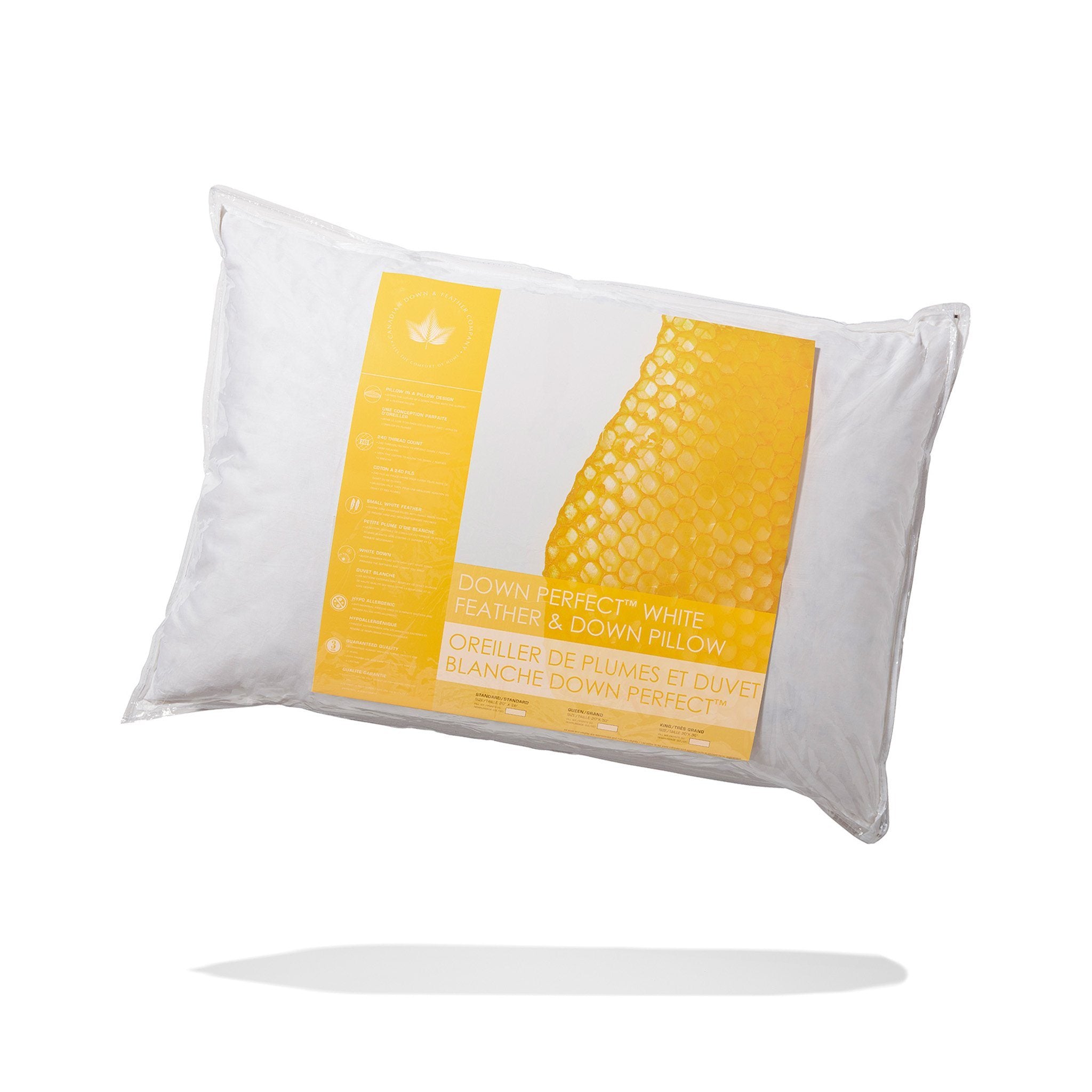 Down Perfect™ White Feather & Down Pillow