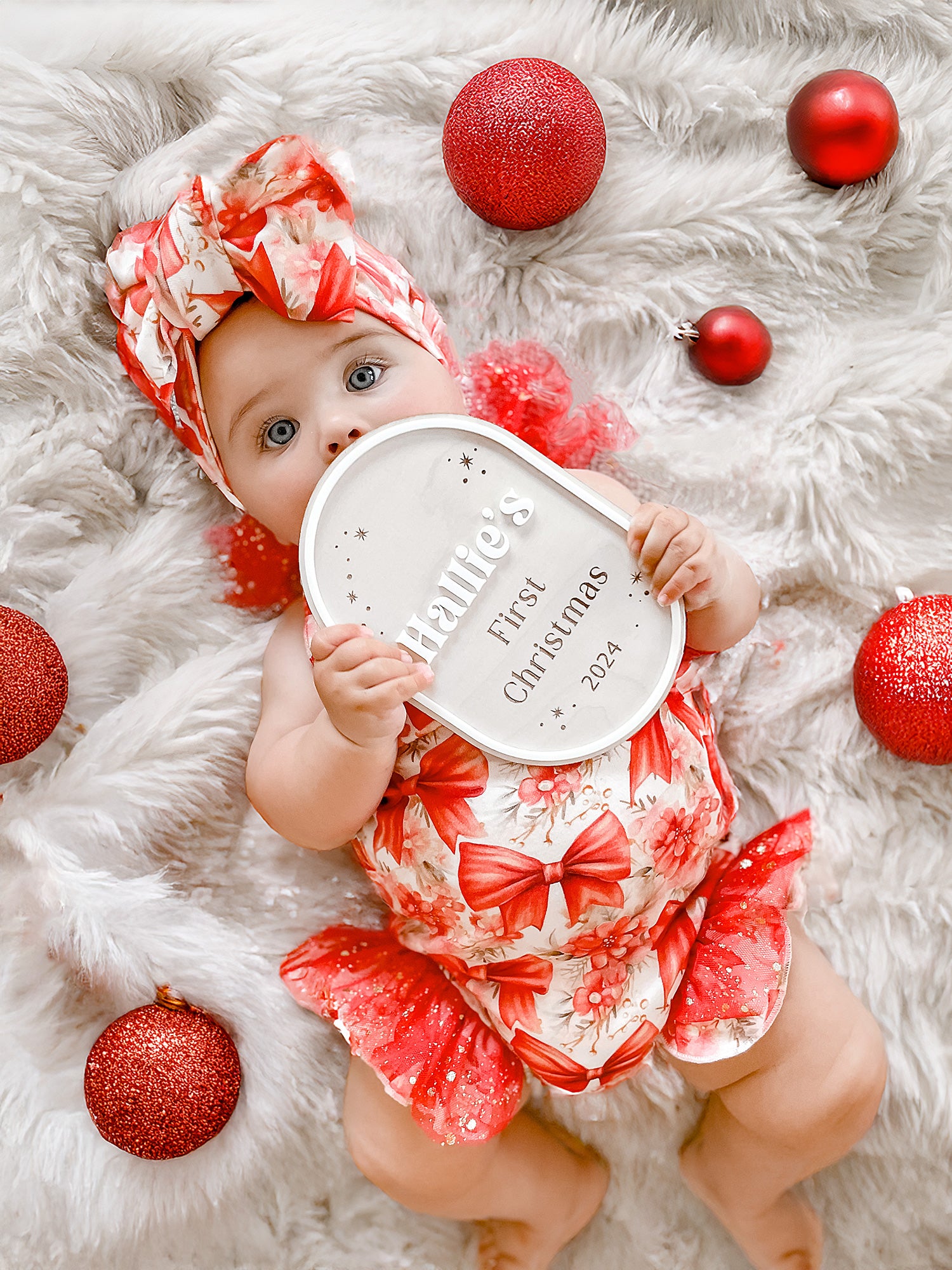 All I Wish - Red Bow Romper