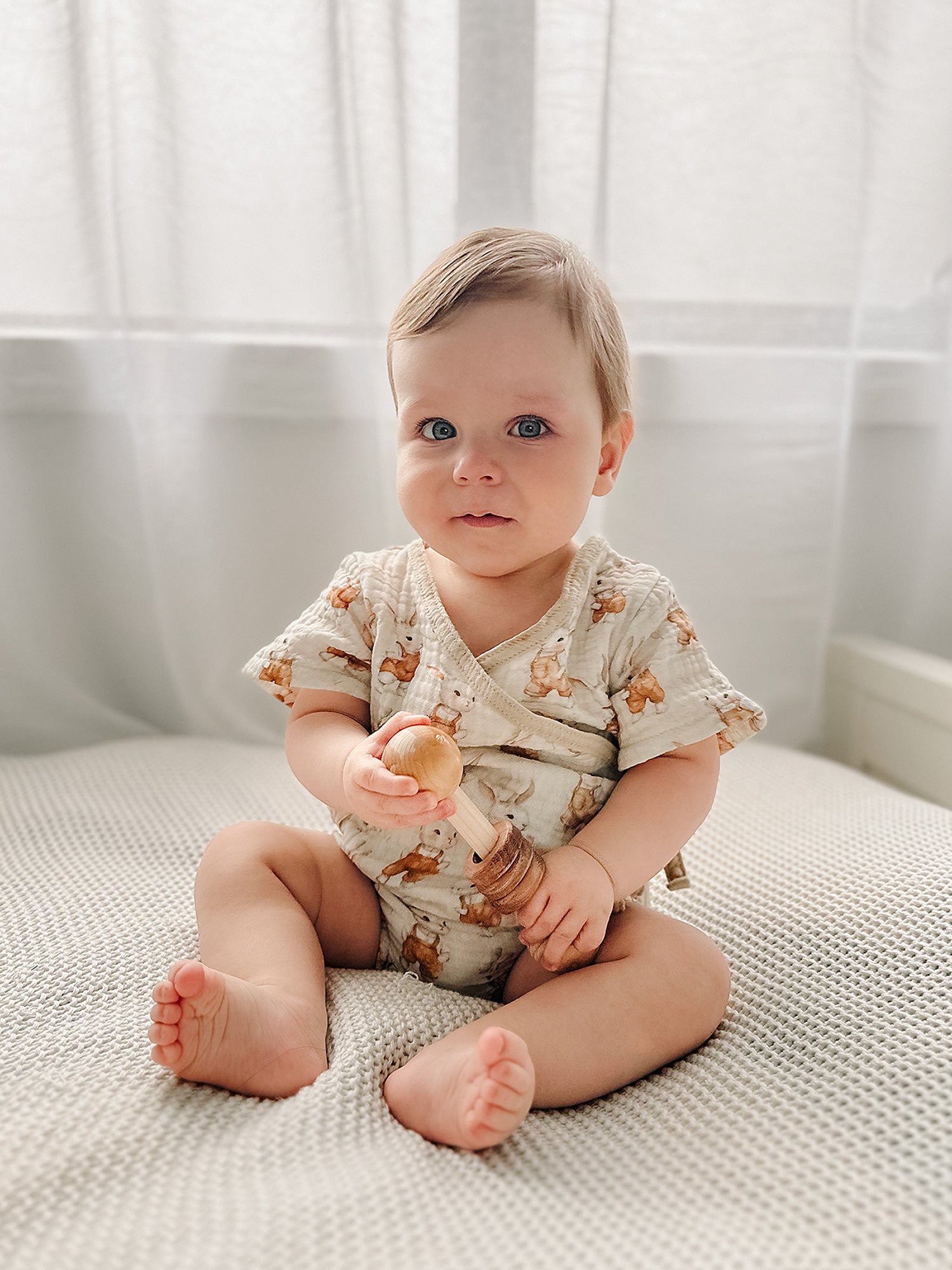 Bunny Kisses Kimono - Beige