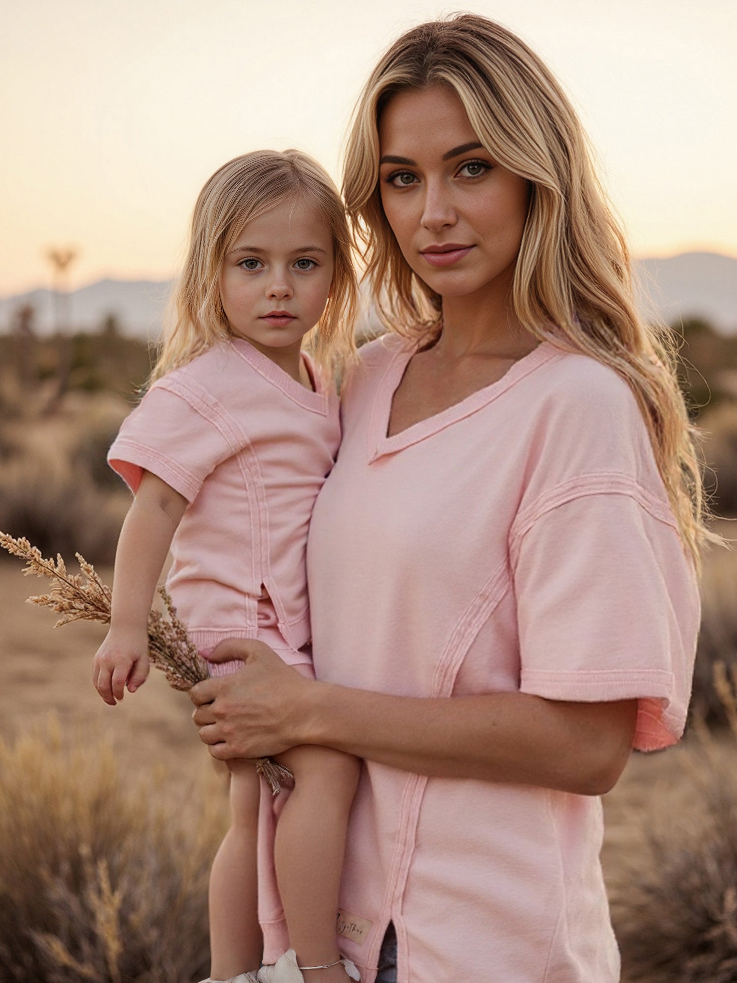 Always Us Short Sleeve Sweatshirt for Girls - Light Pink