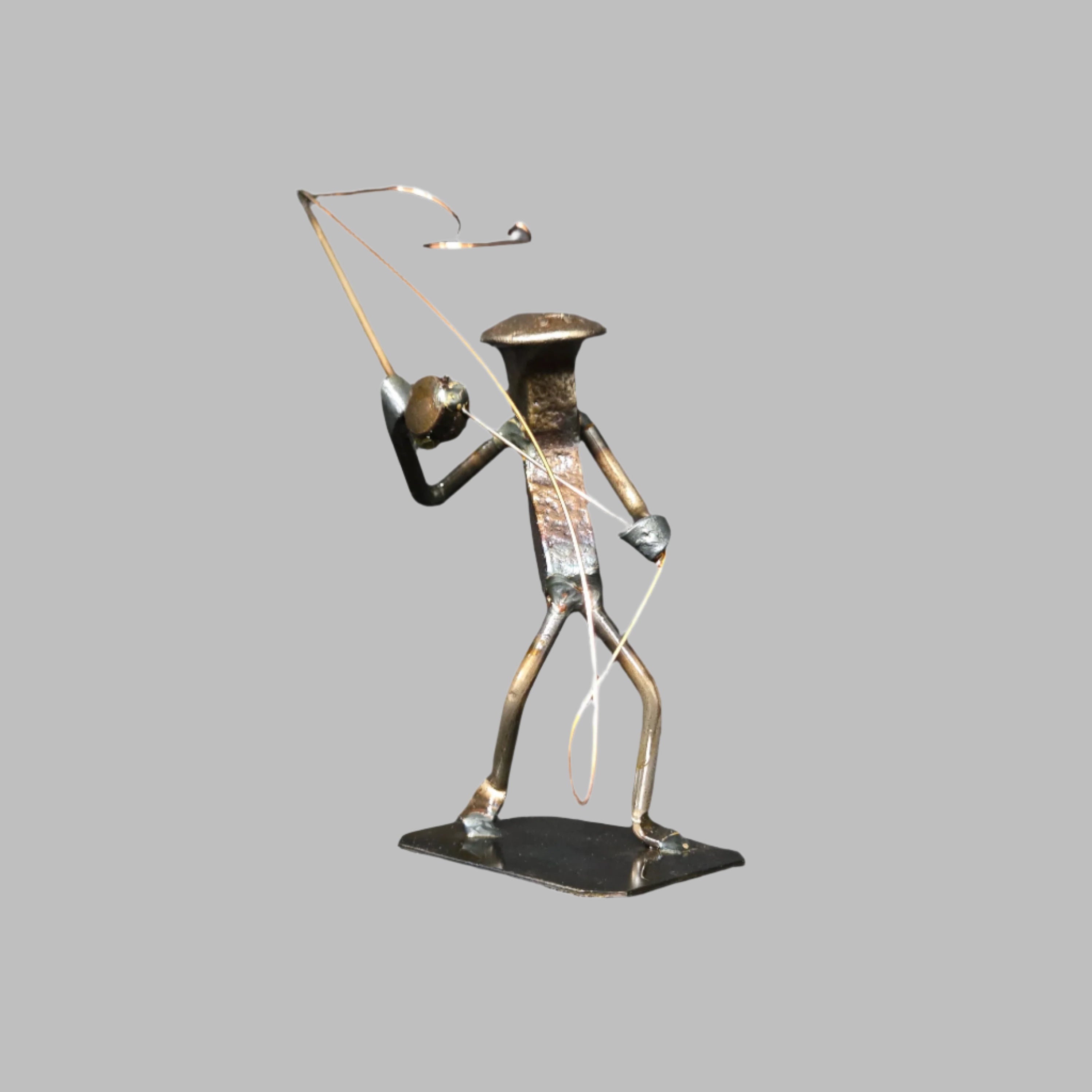 Fly Fishing - Outdoor Adventure Railroad Spike Sculpture