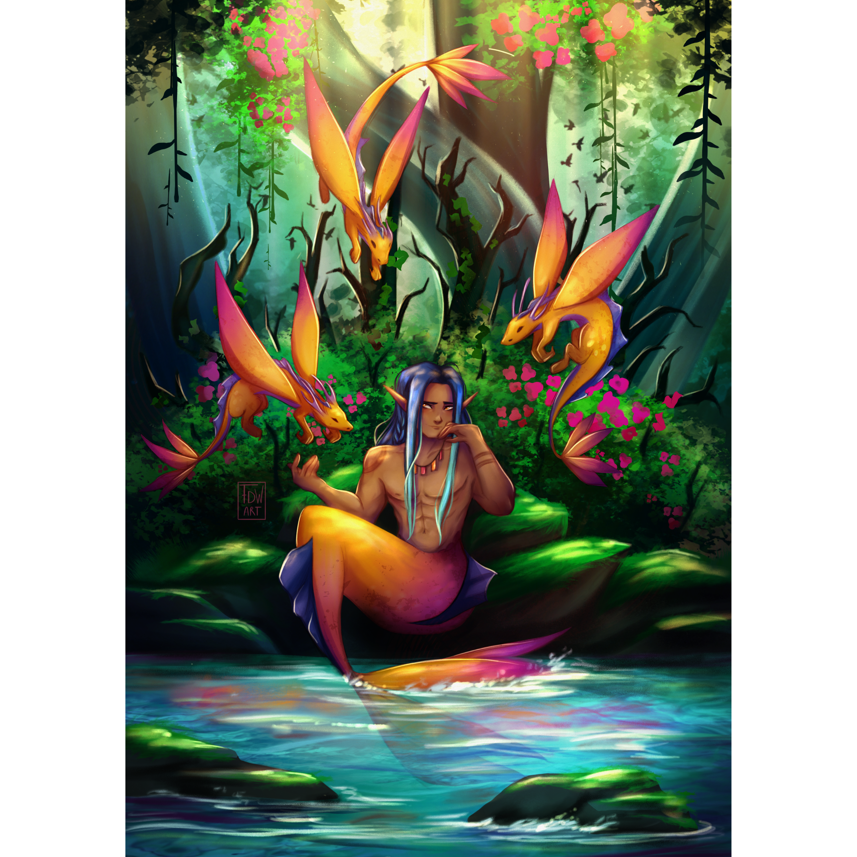 'Birds of Paradise' by Femke Deborah, Diamond Painting Canvas Kit (075)