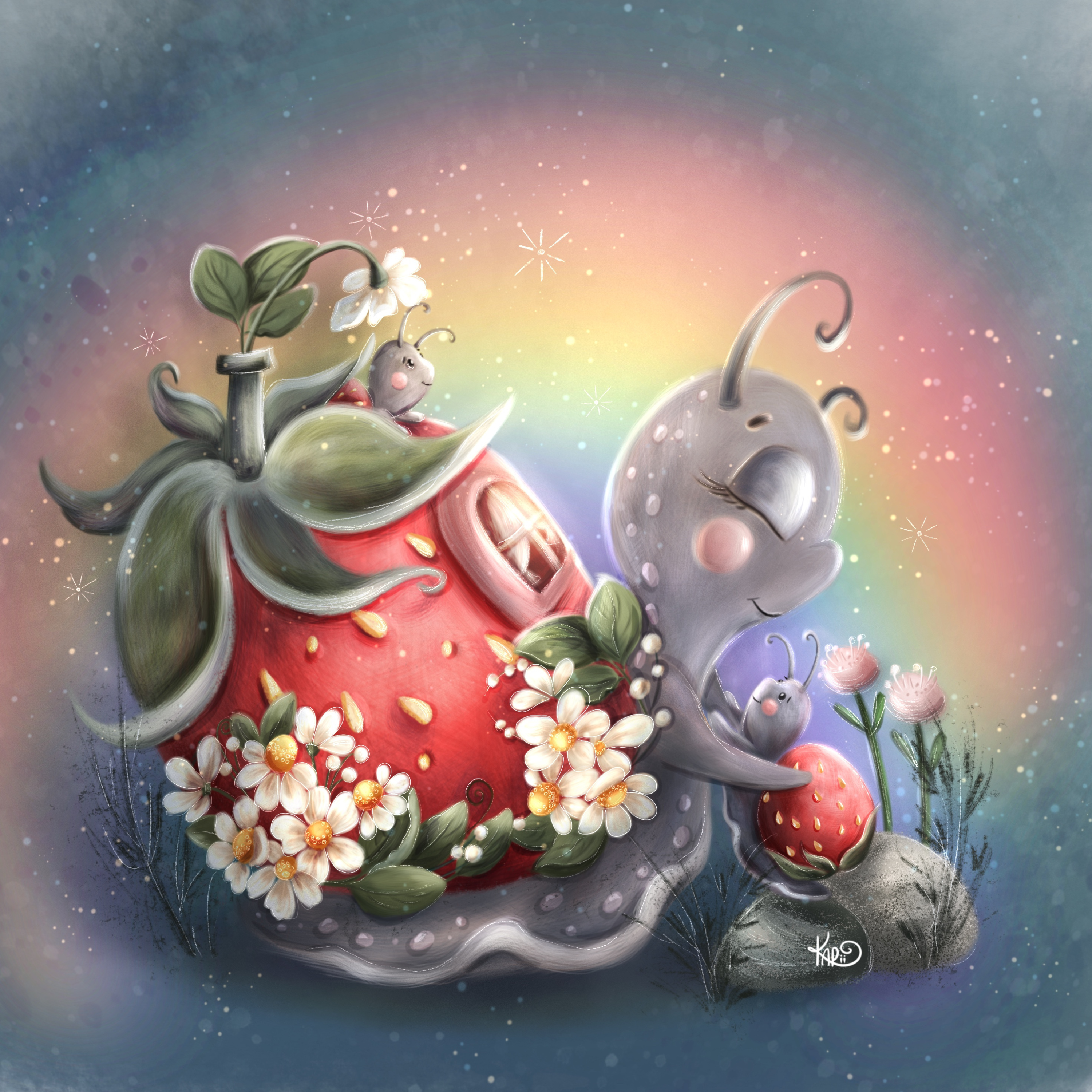 'Berry Sweet Home' by Karii Creates, Diamond Painting Canvas Kit (087)