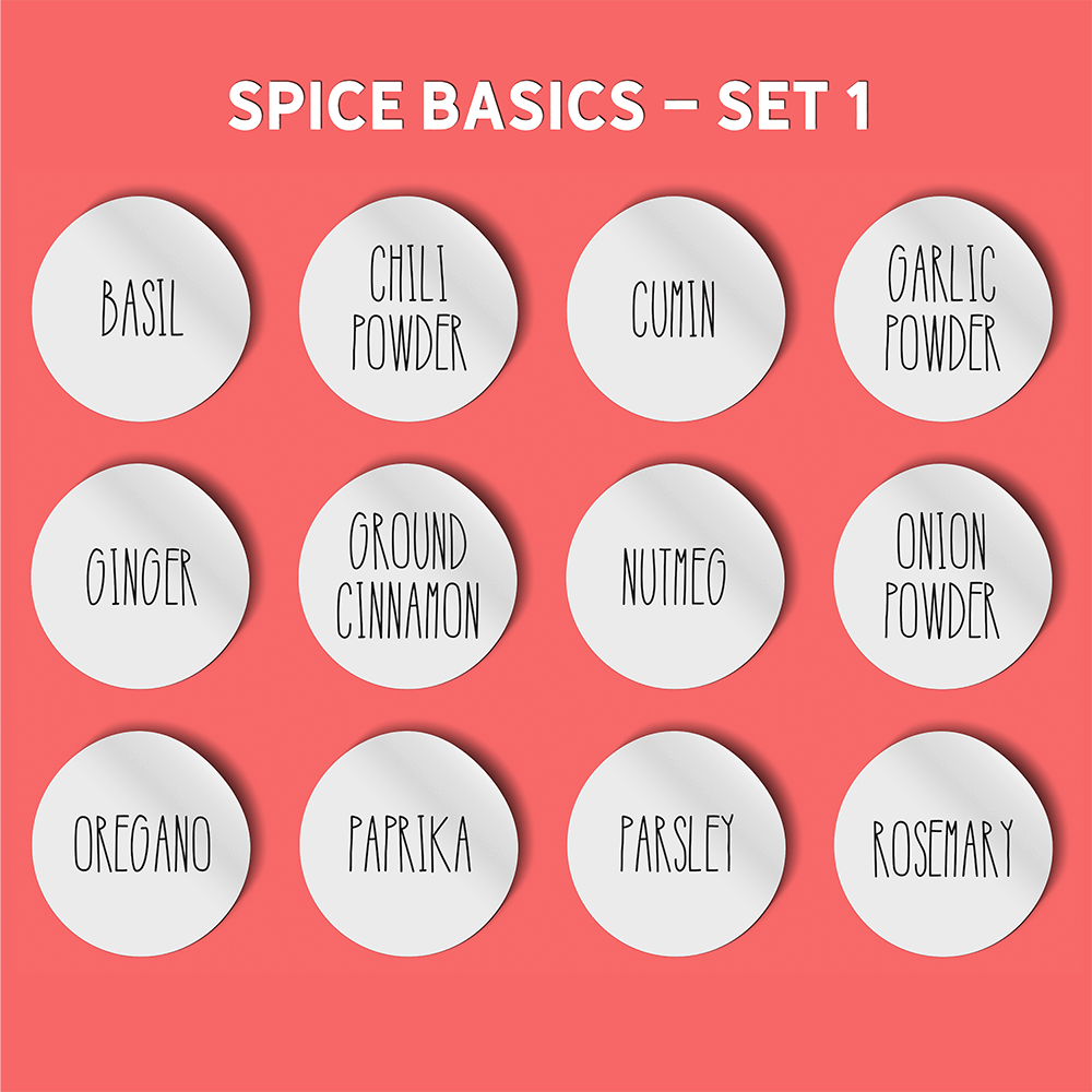 A Little Bit Dunn-y: Wide Mouth Spice Label Sets