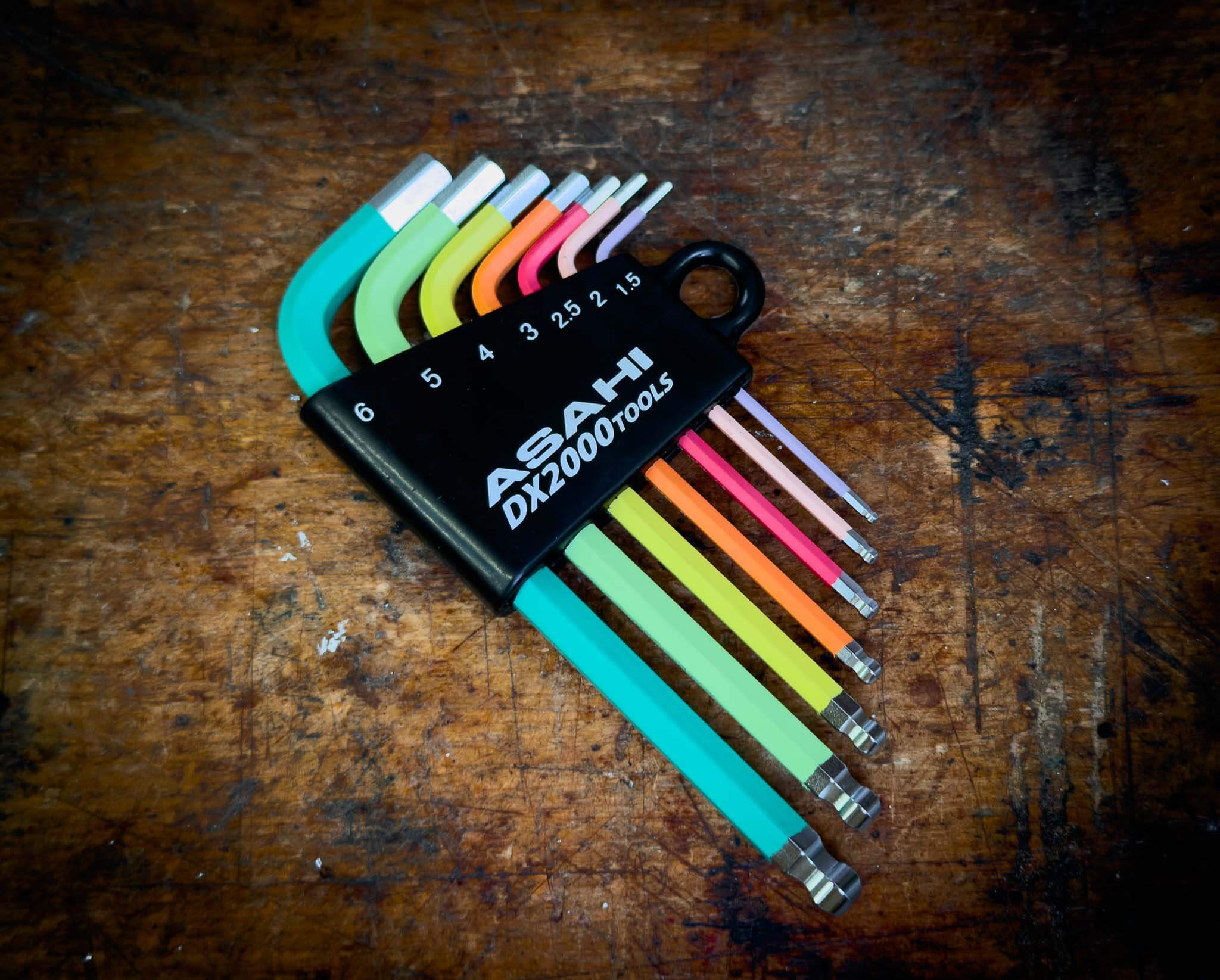 Asahi Ball Point coloured Allen Hex keys short set