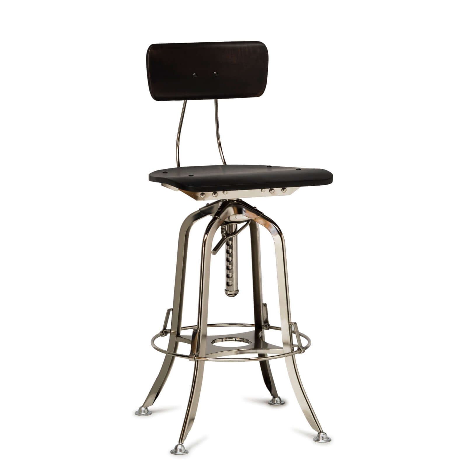 Wooden Bar Stool with Black Finish