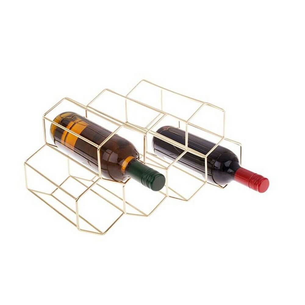 9 Bottle Hexagonal Wine Storage Rack