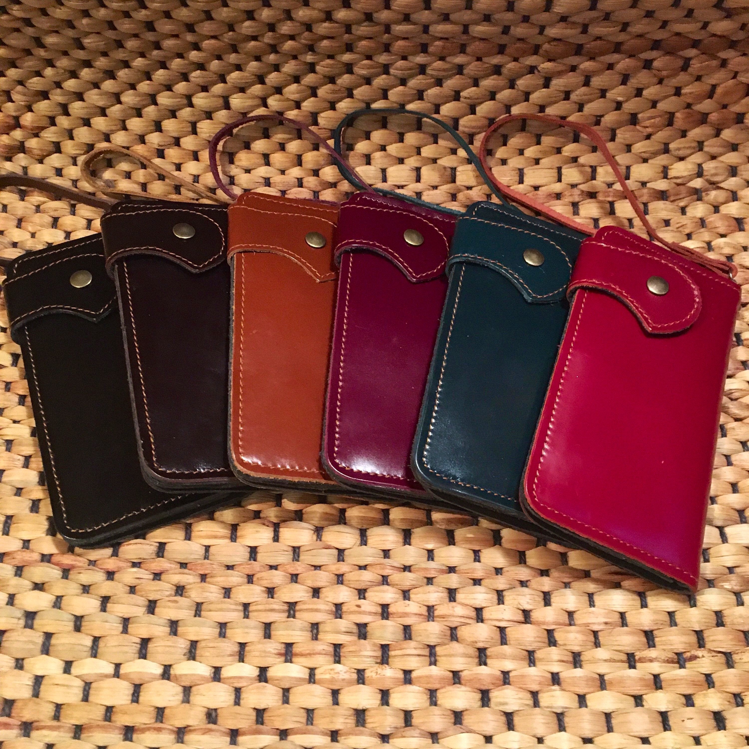 Leather Long Wallet Wristlet