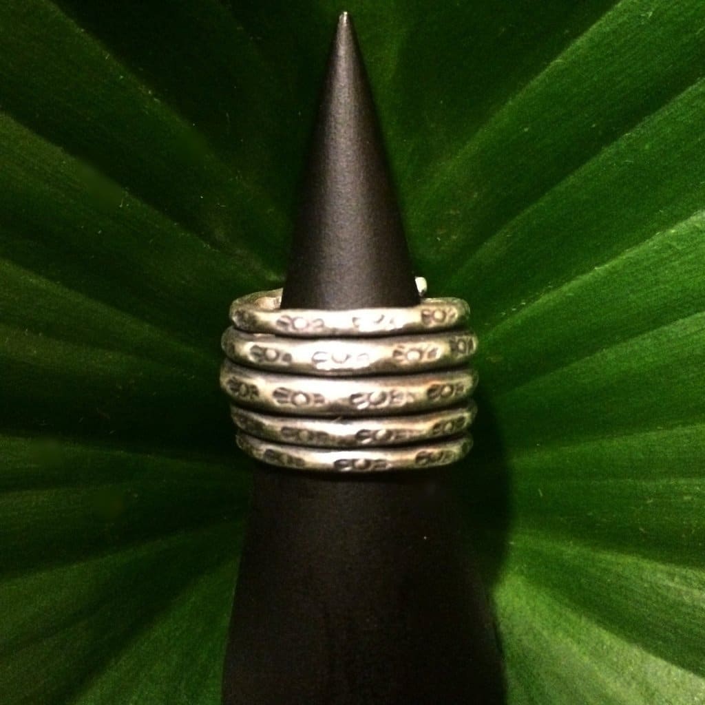 Thai Karen Hill Tribe Silver Ring - Multi Band Design
