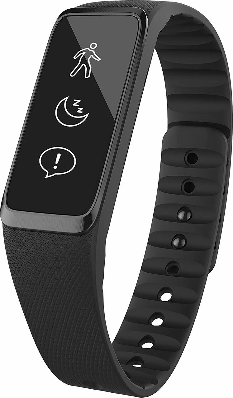 Activity Tracker - Fitness and Sleep Tracking Smartwatch, 3 Color Bands Included (Black, Red, Blue)