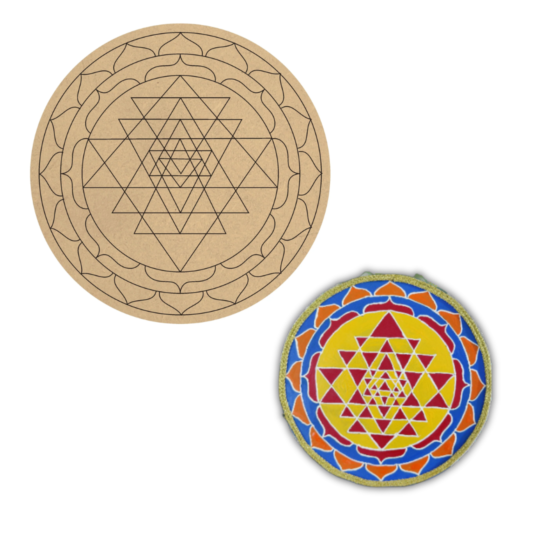 4mm thick Pre Marked MDF Base Sri Yantra