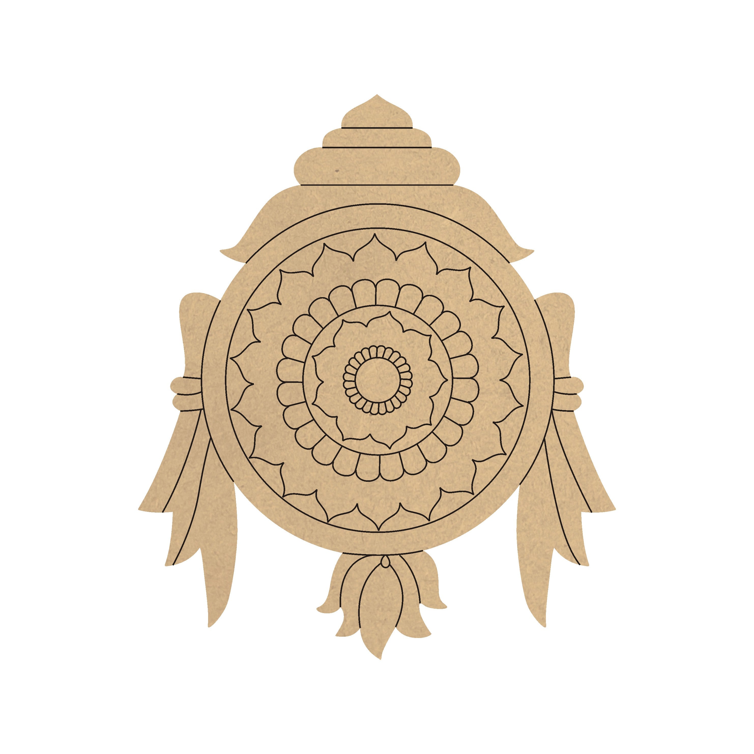 4mm thick Pre Marked MDF Base Balaji Chakra