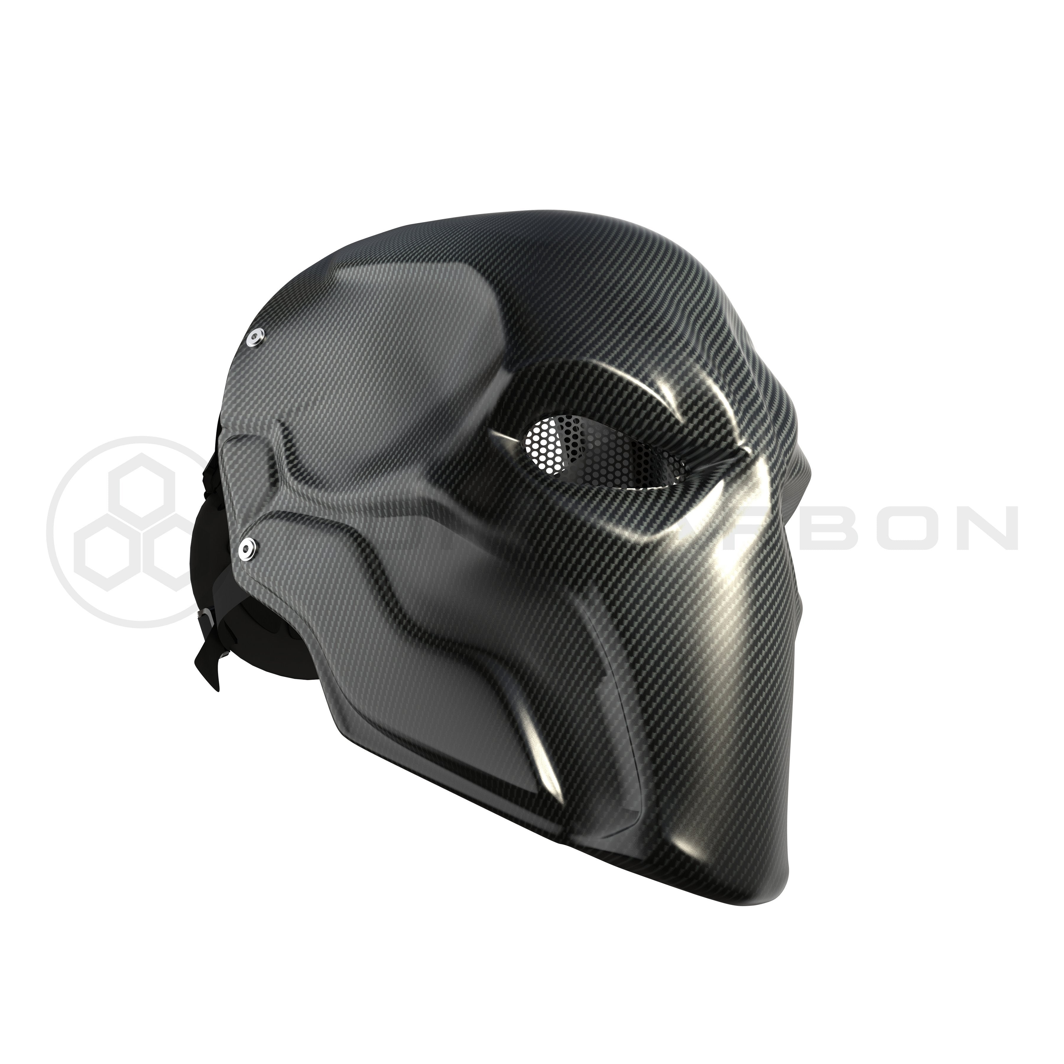 Deathstroke Mask Real Matte Carbon Fiber