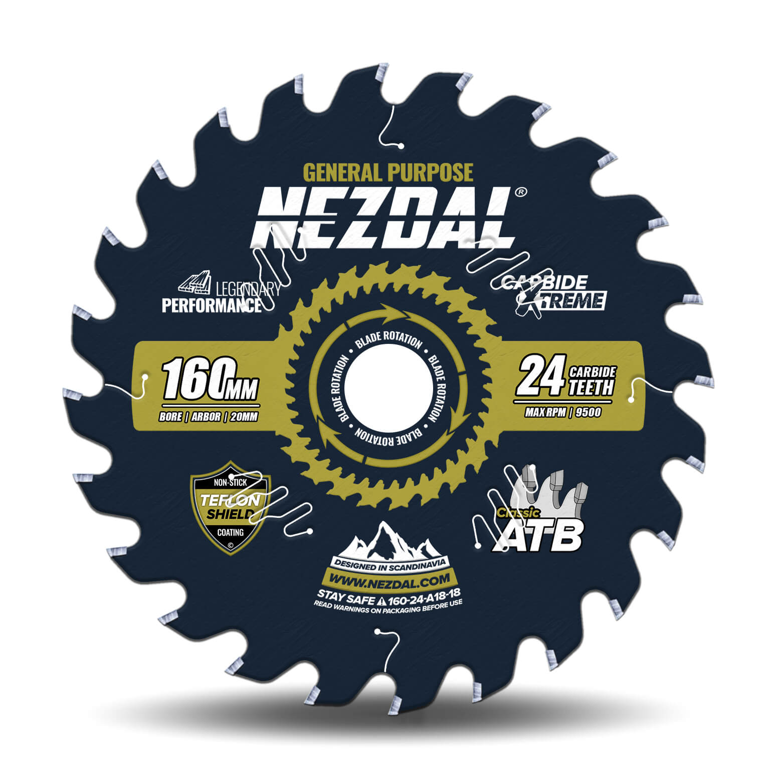 160mm | 24 Tänder | Allmän användning | 1,8mm skärbredd | Sågklinga