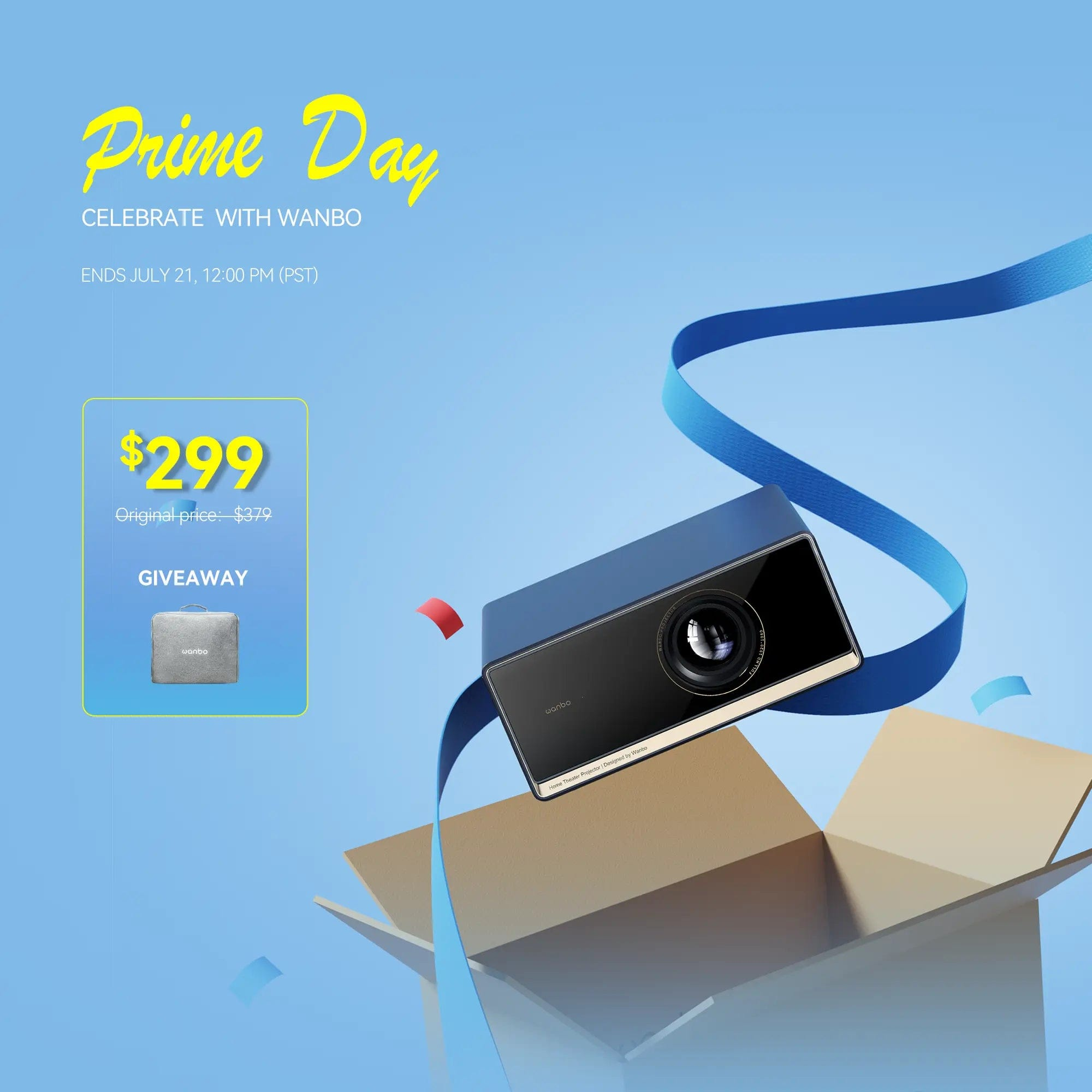 Wanbo X5 Pro Prime Day Deal $299 | 72H Countdown | 1100 ANSI | 1080P