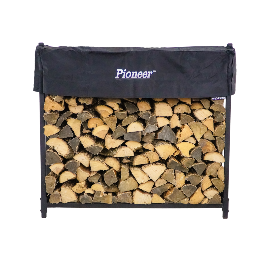 The Woodhaven Pioneer Firewood Rack With Cover