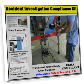 Accident Investigation Safety Training Compliance Kit