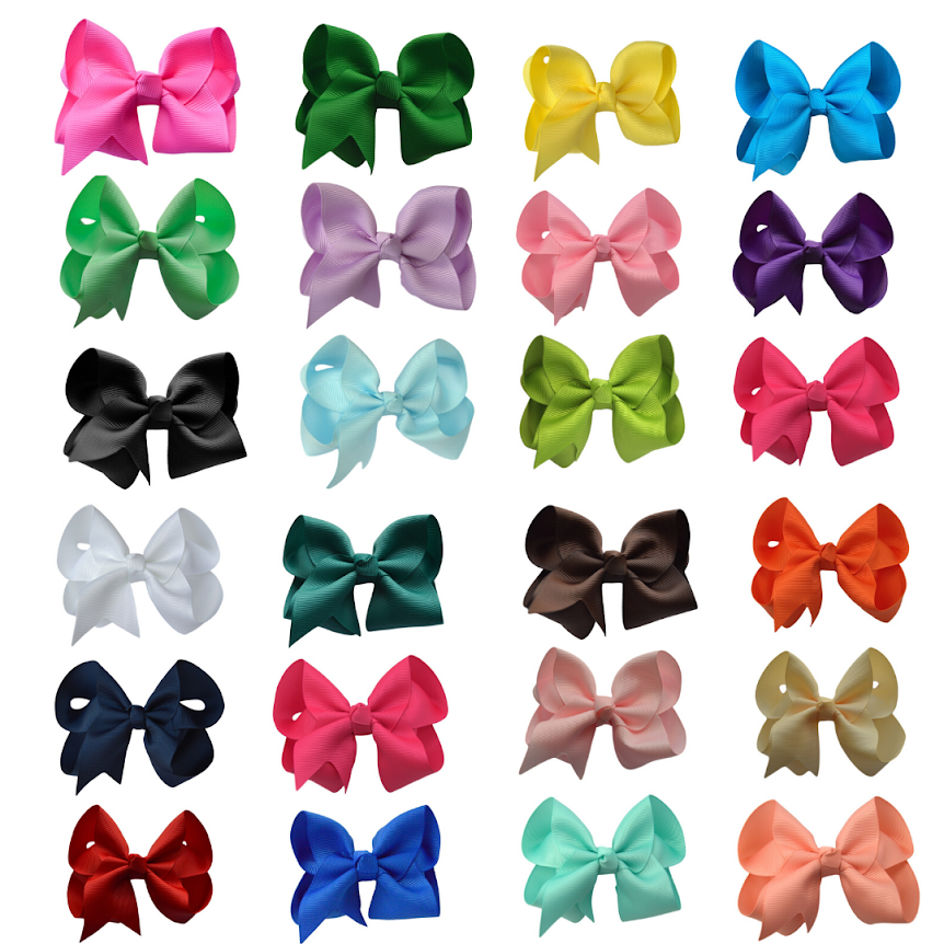 4 Inch Hair Bow Set