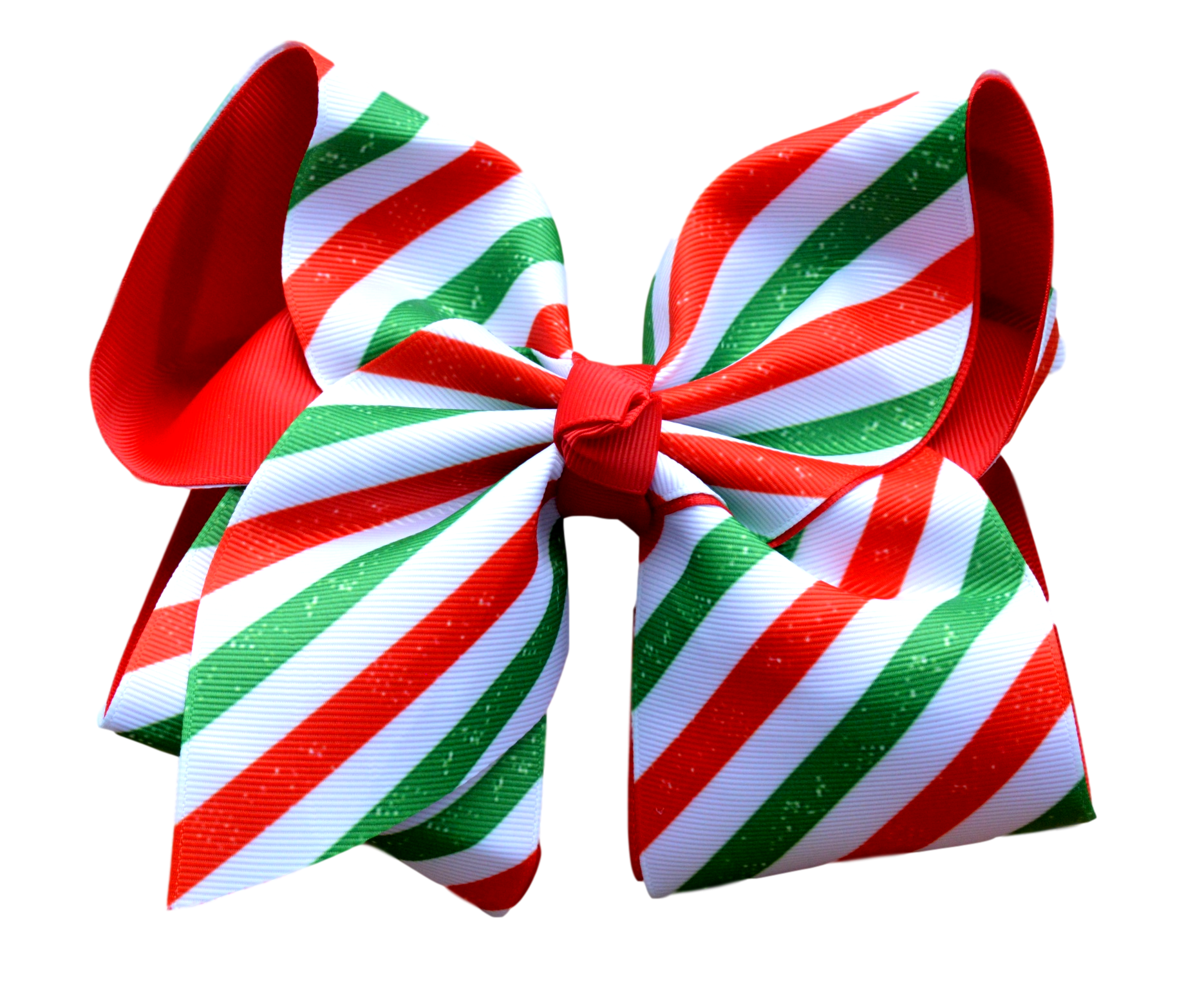 Christmas Stripe Layered Bow