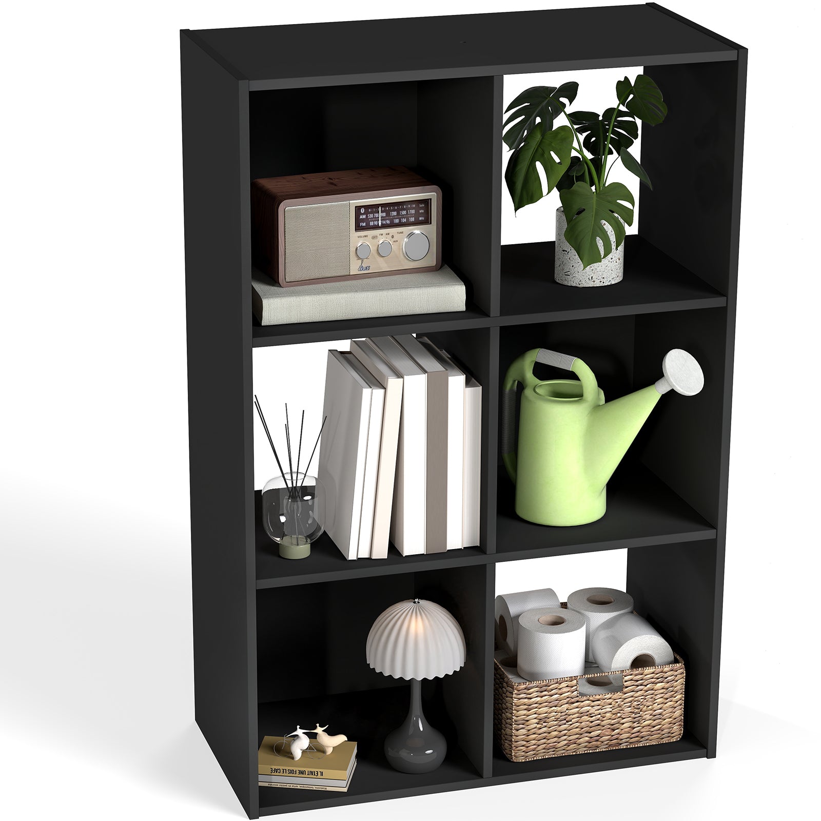 EDX Storage Organizer, Open Cube Storage Bookcase with 3 Removable Back Panels for Living Room, Bedroom & Office