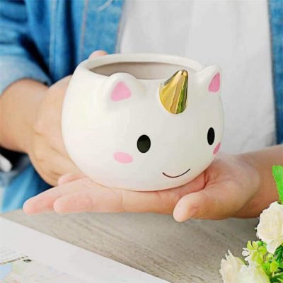 3D Unicorn Round Ceramic Mug
