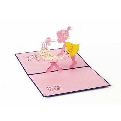 3D Pop Up Girl's Birthday Greeting Card