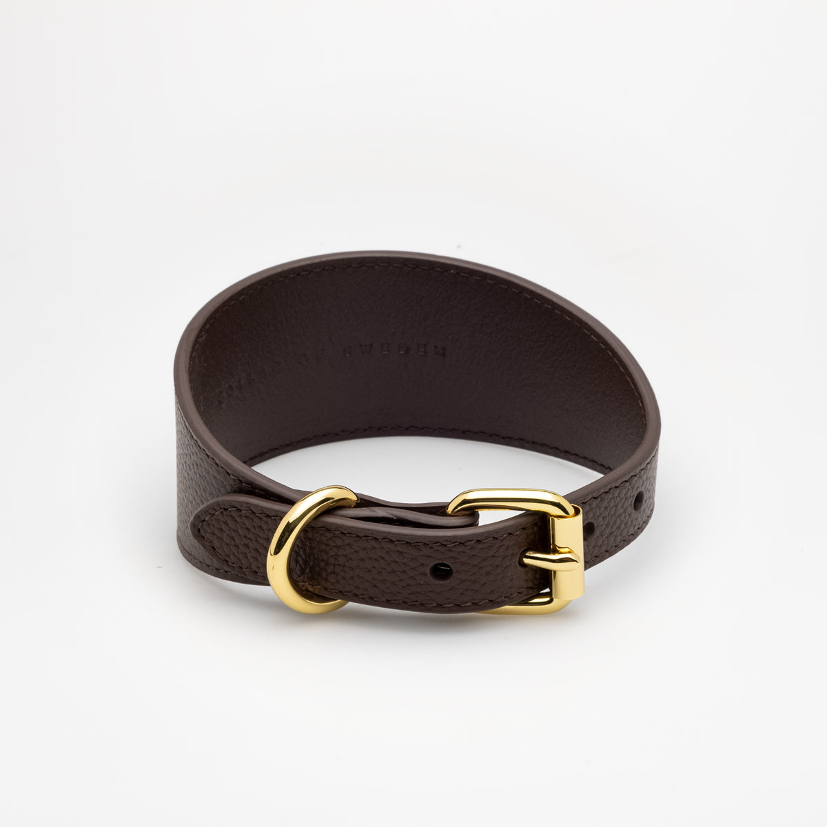 Coffee Brown Dog Collar Wide