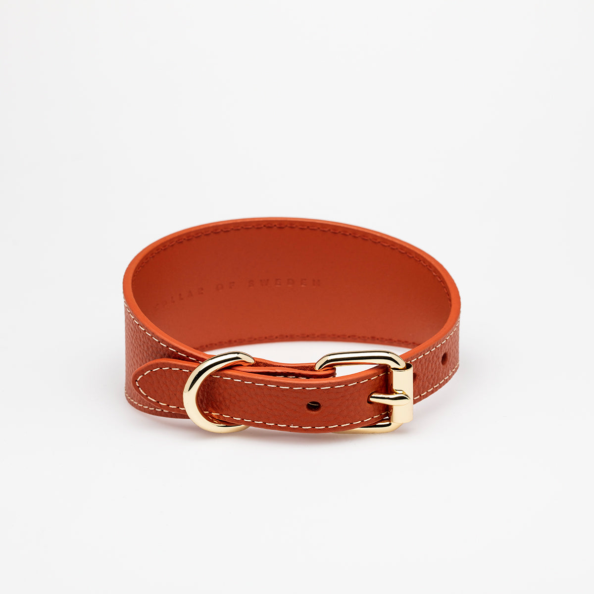 Cognac Dog Collar Wide