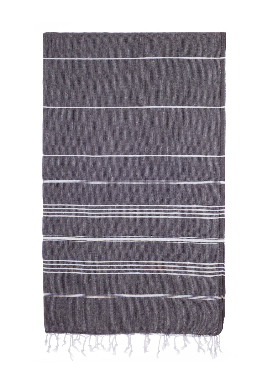 Classic Black Turkish Towel