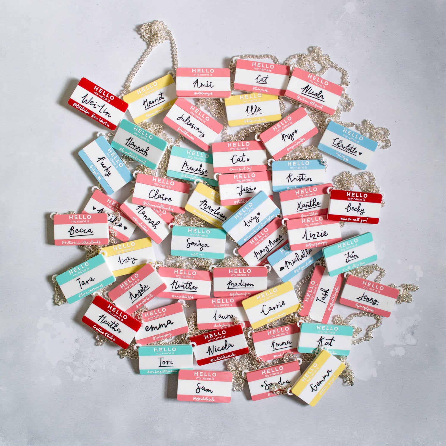 'Hello My Name Is..." Name Necklace/Brooch