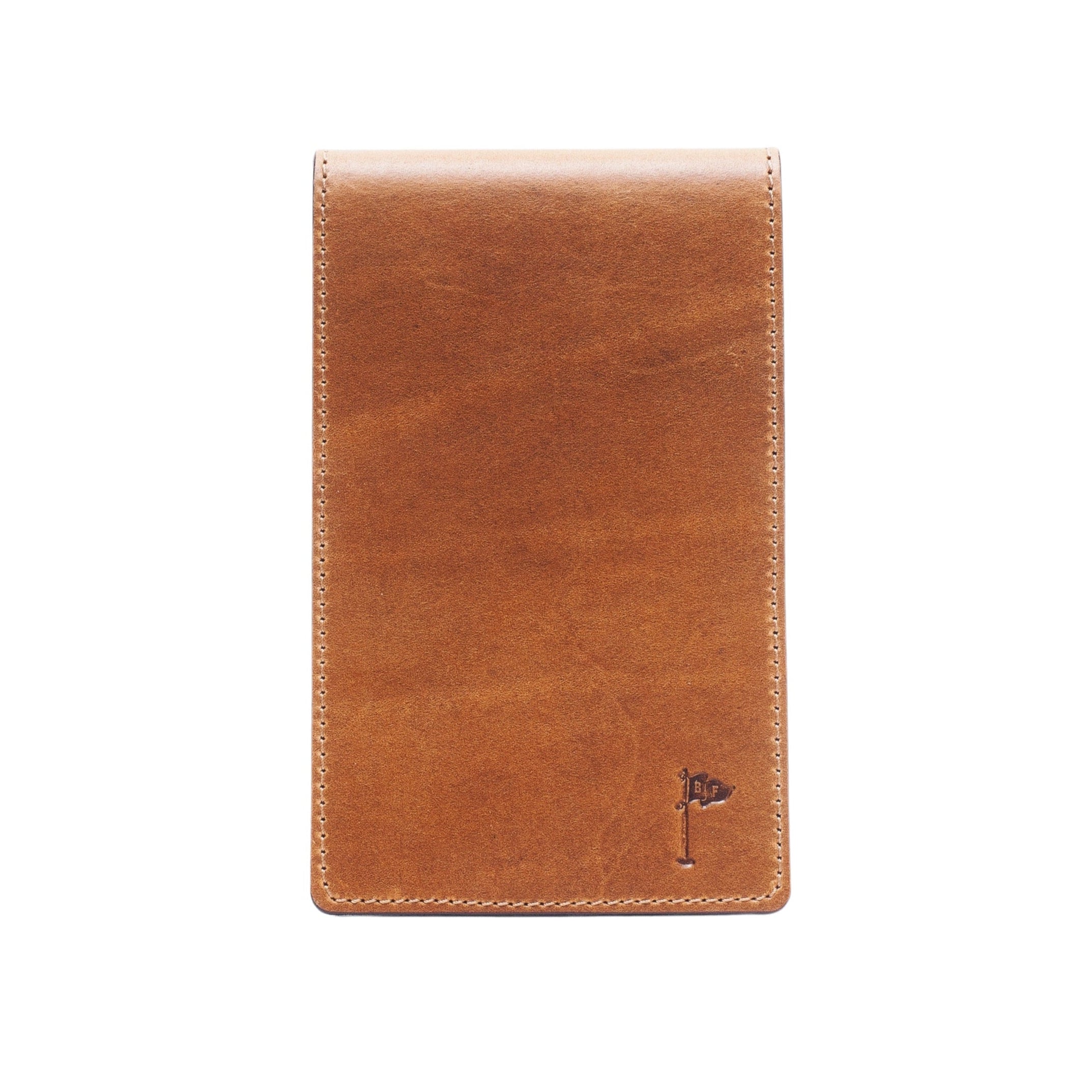 Handmade Leather Golf Scorecard Holder / Yardage Book in Vintage Tobacco Tan