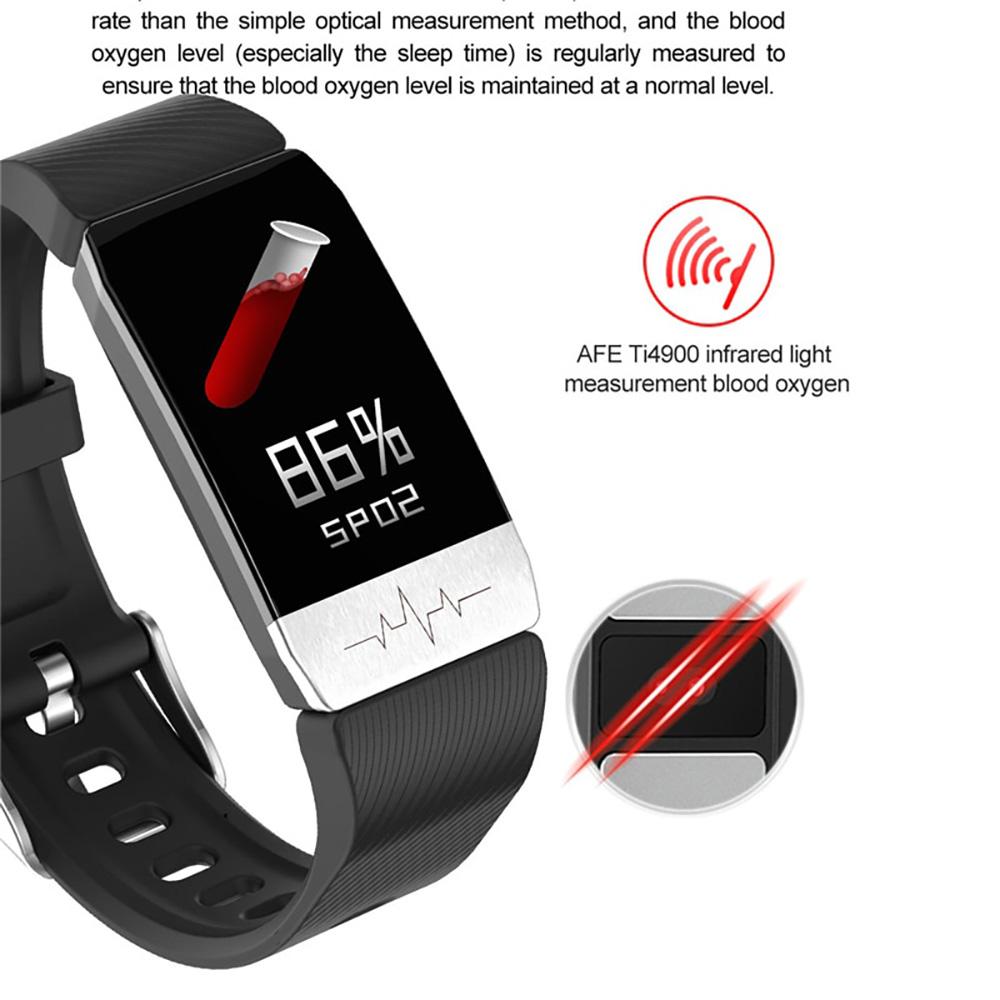 Body Temperature Tracker With Heart Rate Blood Oxygen Monitor Smartwatch
