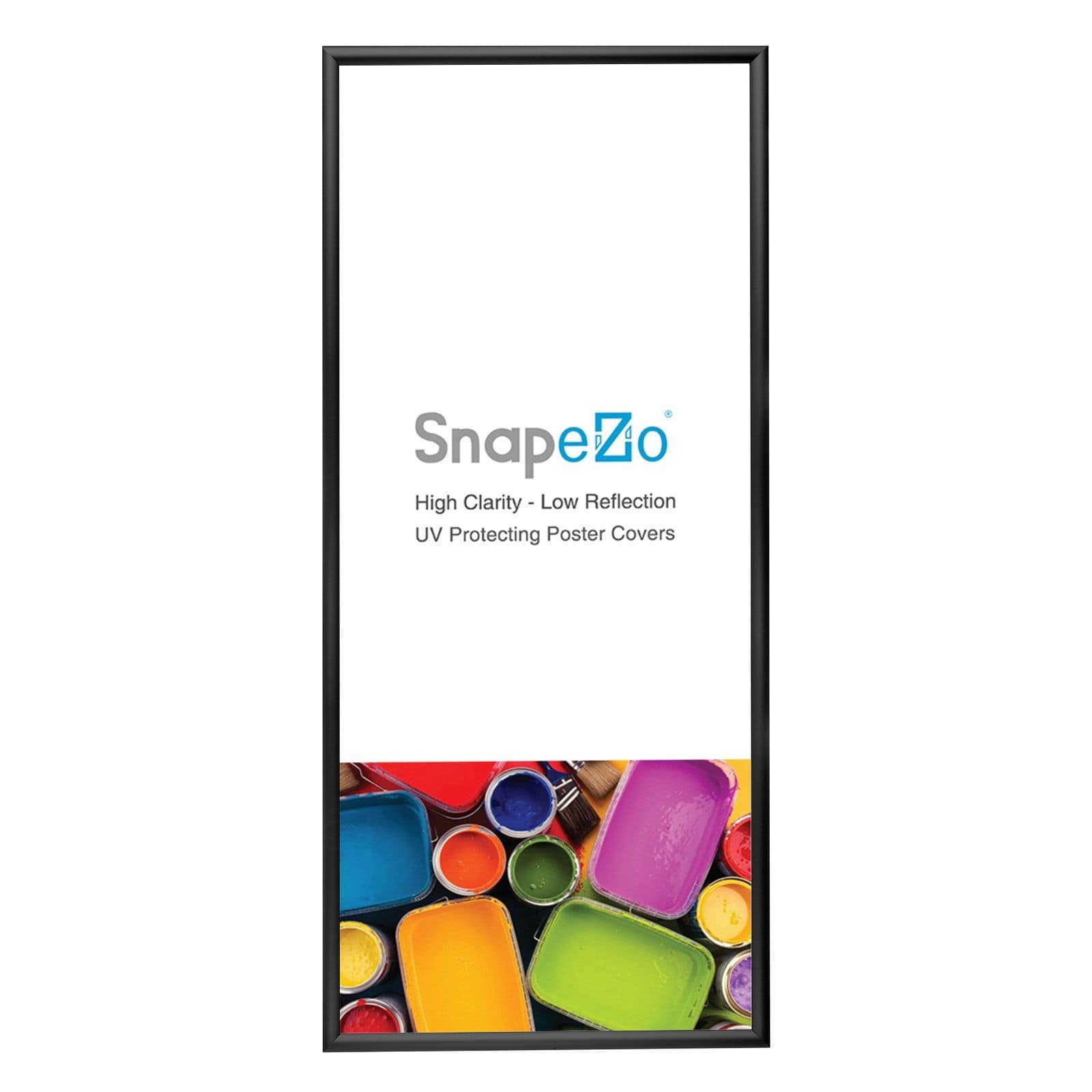 10x24 Black Snapezo® Snap Frame - 1.2" Profile