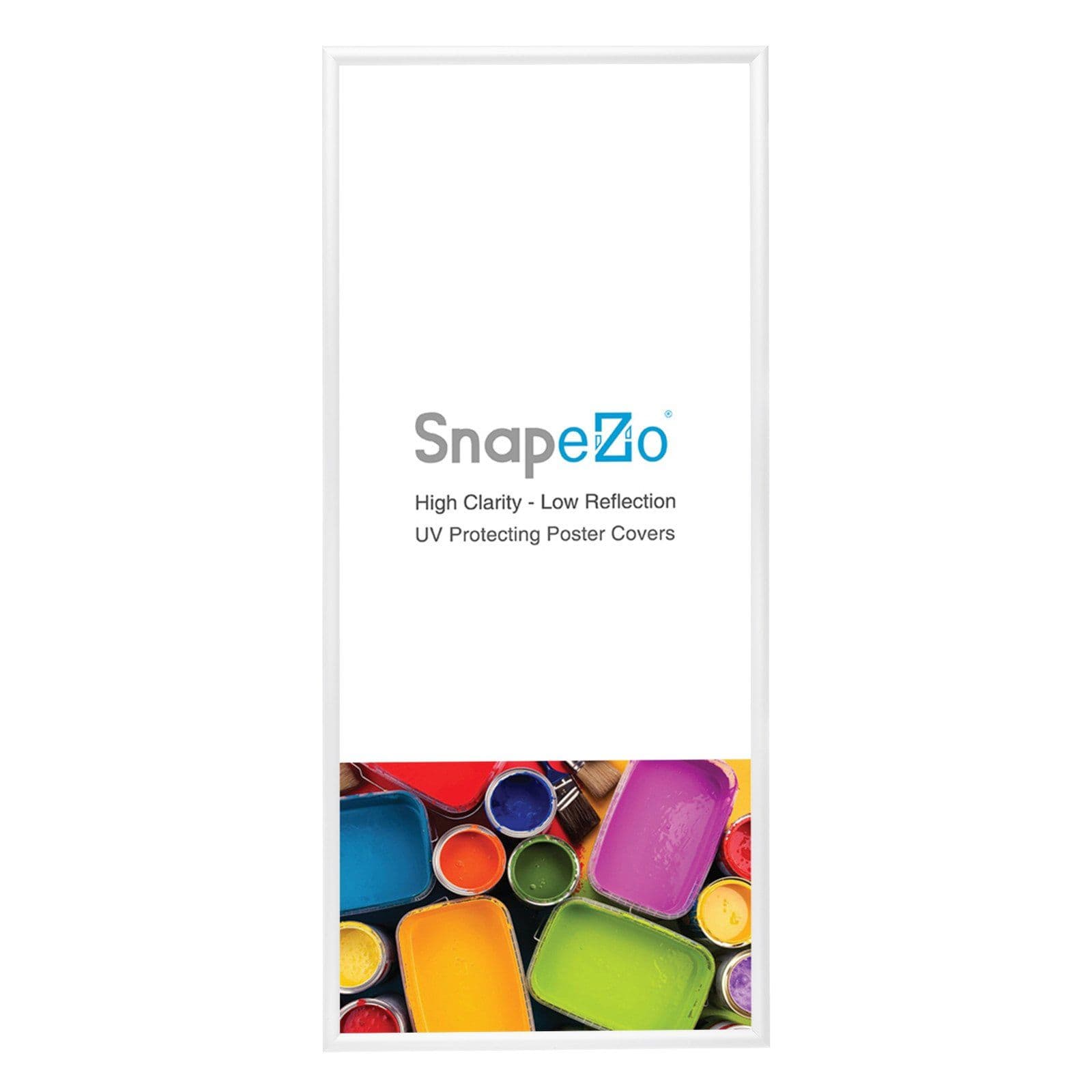 10x24 White Snapezo® Snap Frame - 1.2" Profile