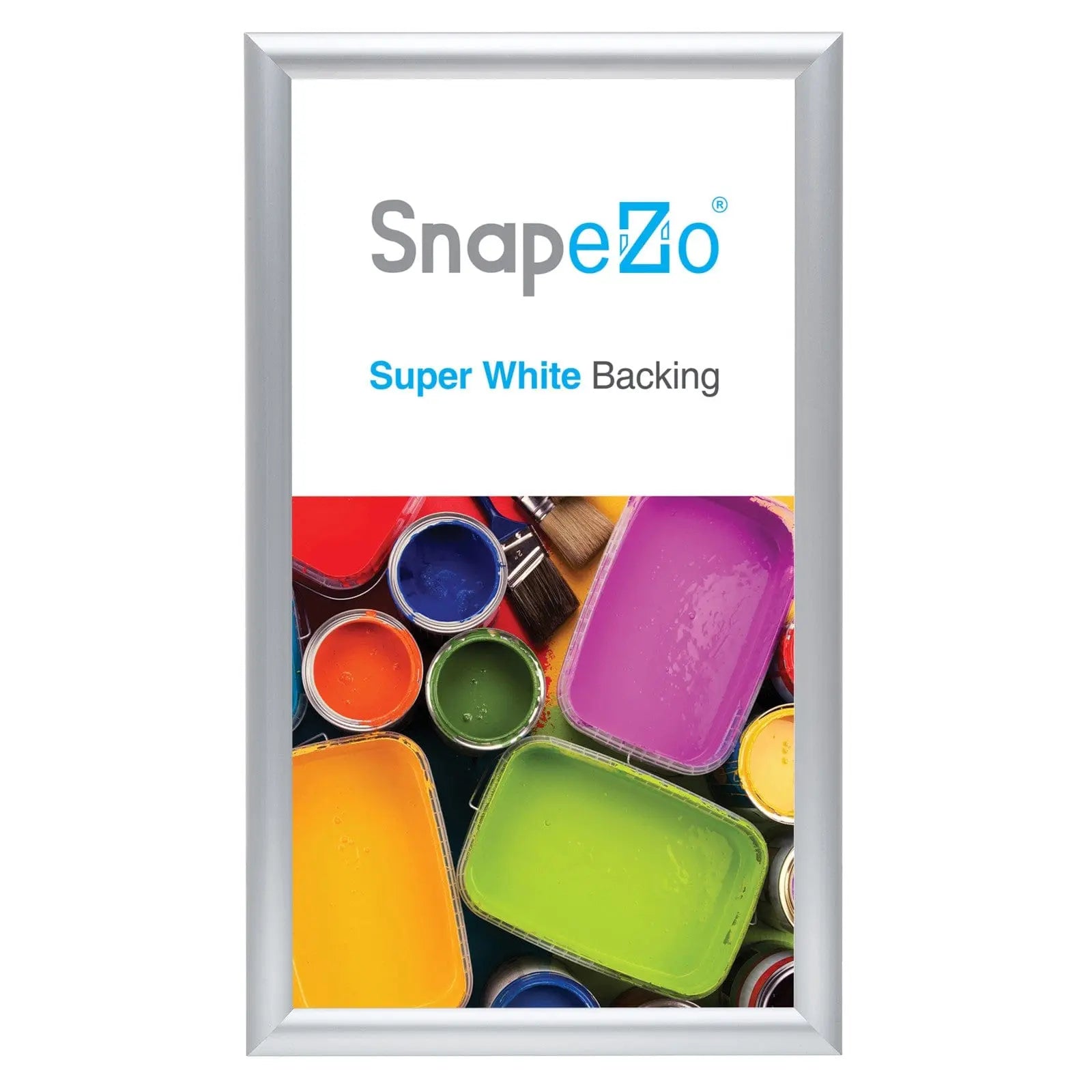 10x18 Silver Snapezo® Snap Frame - 1" Profile