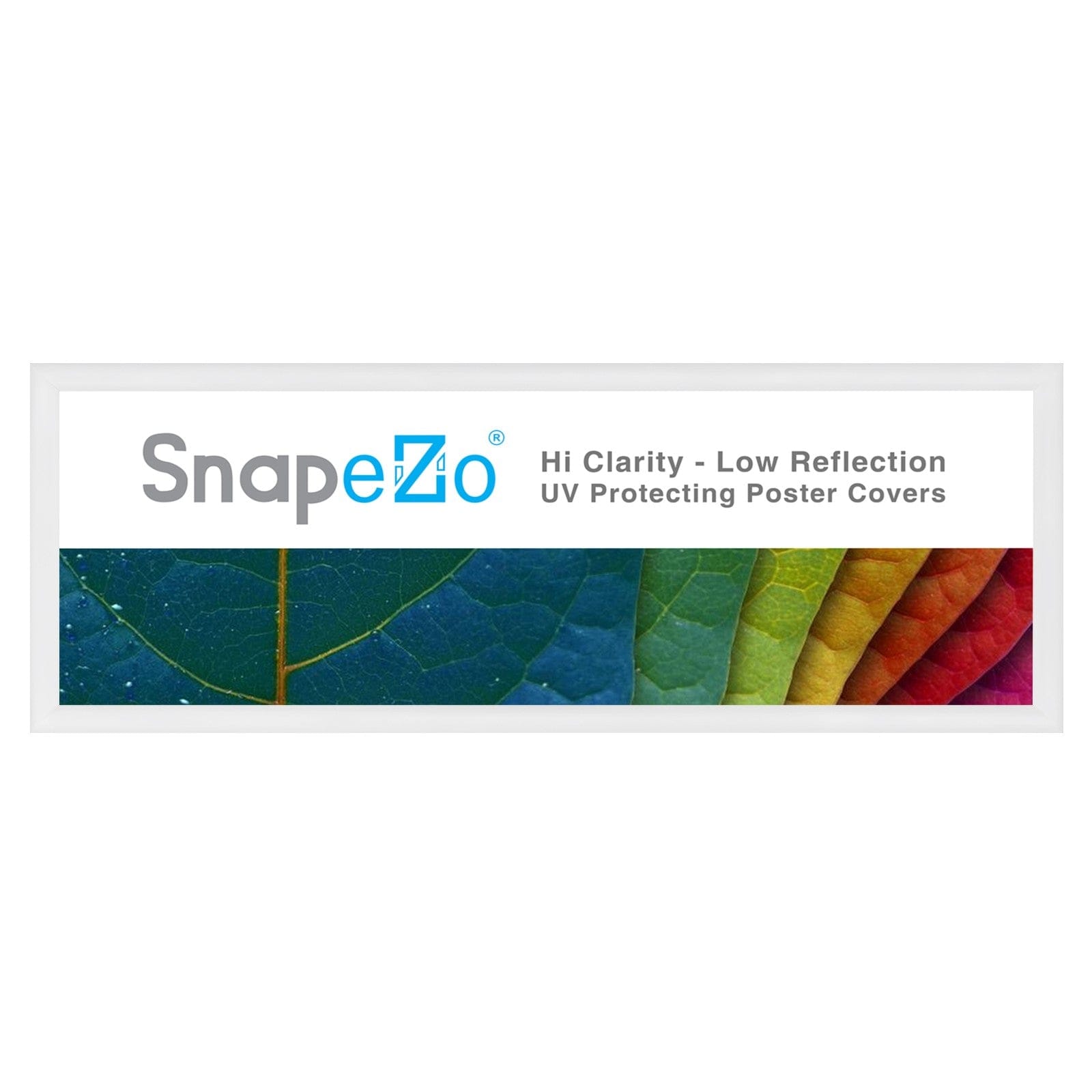10x29 White Snapezo® Snap Frame - 1.2" Profile