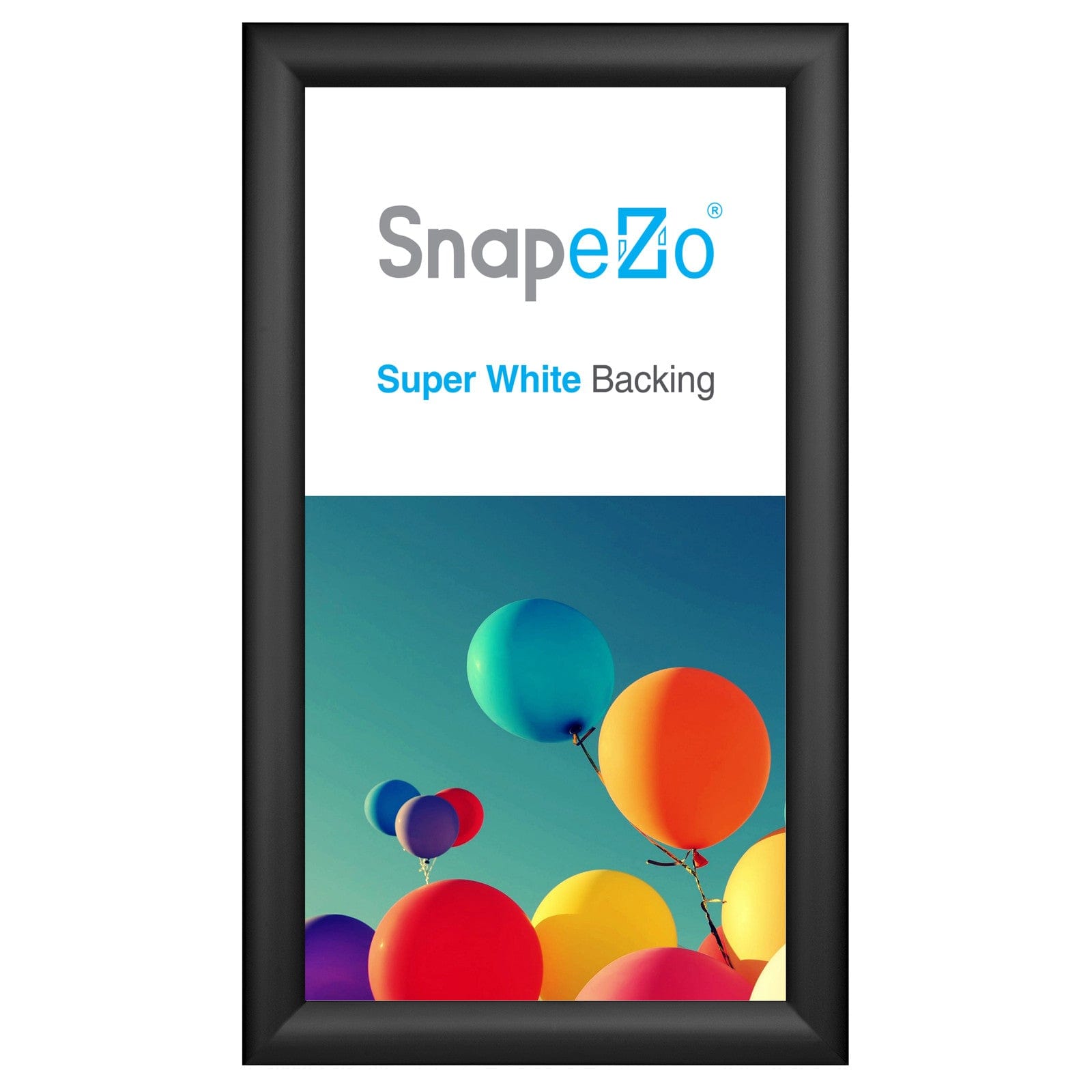 10x18 Black Snapezo® Snap Frame - 1.2" Profile