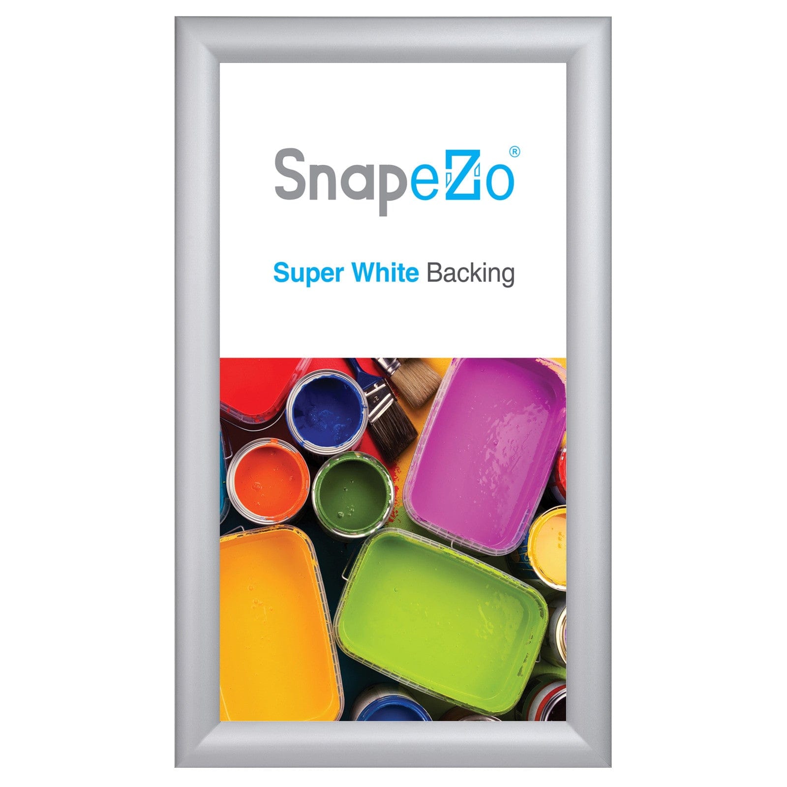 10x18 Silver Snapezo® Snap Frame - 1.2" Profile