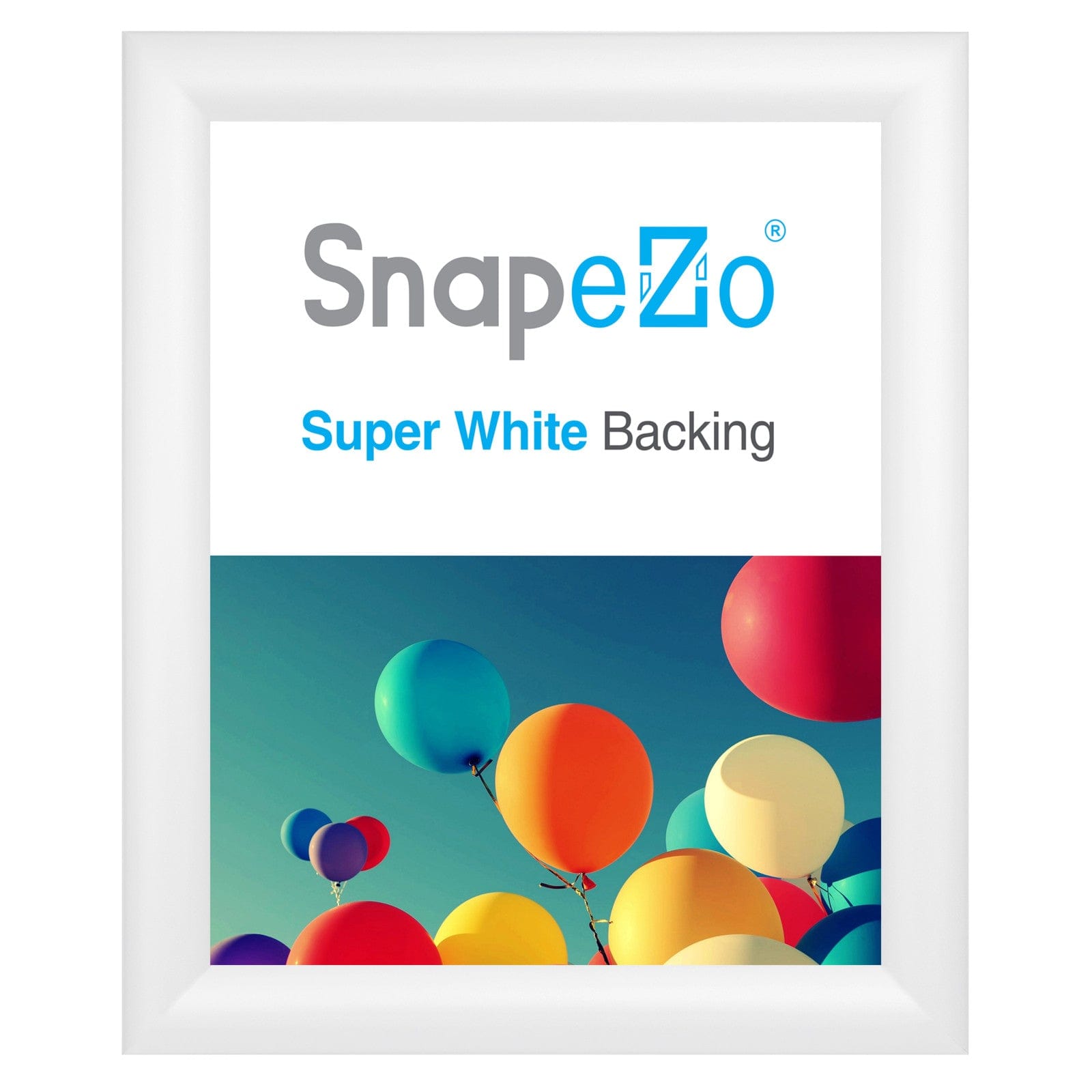 10x12 White Snapezo® Snap Frame - 1.2" Profile