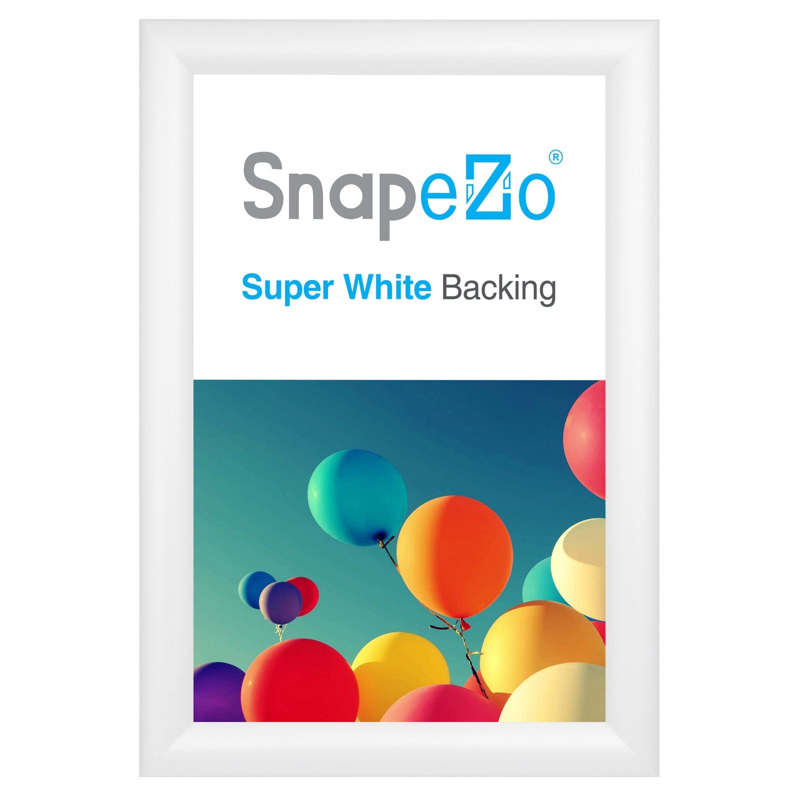 10x15 White Snapezo® Snap Frame - 1.2" Profile