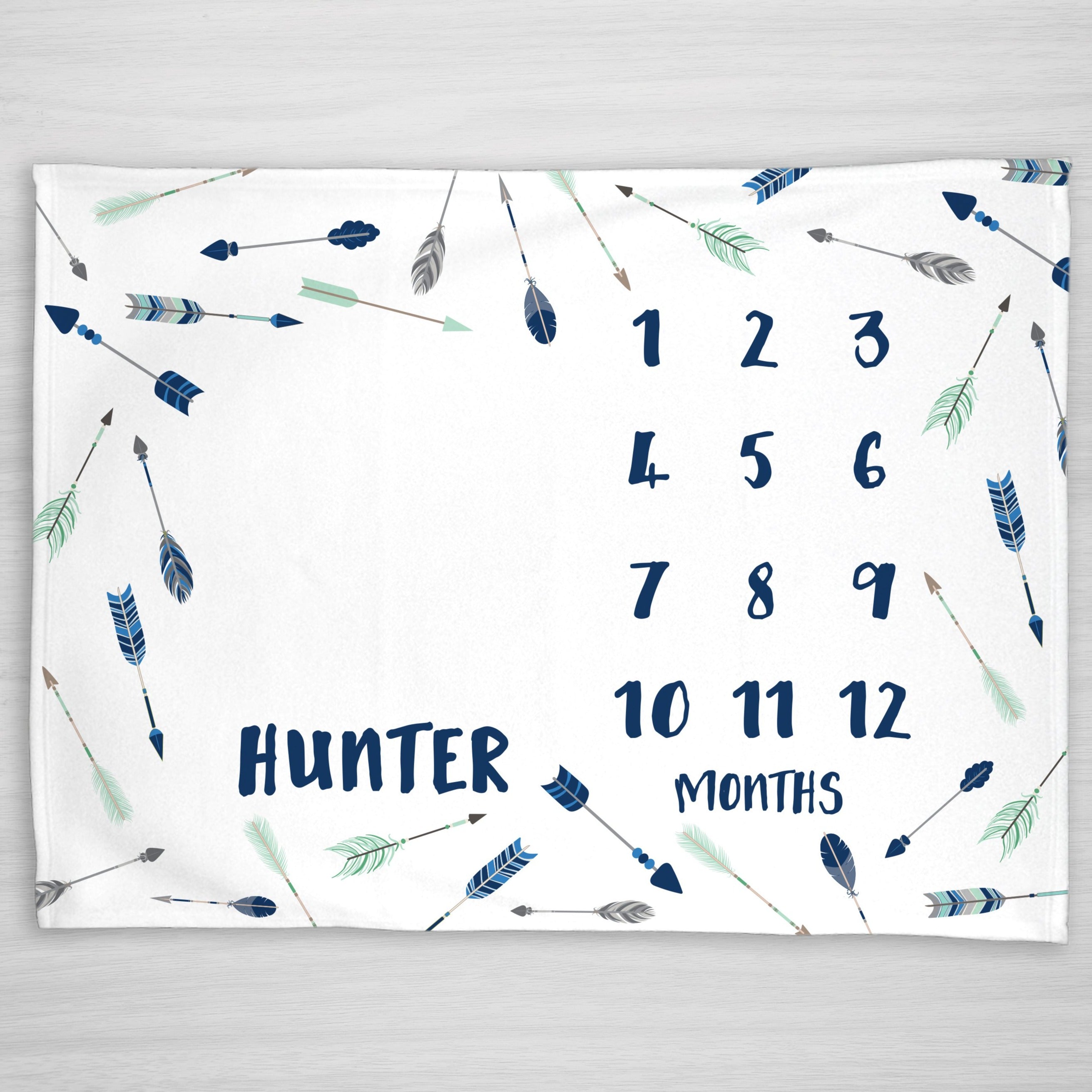Arrows Boy Milestone Blanket