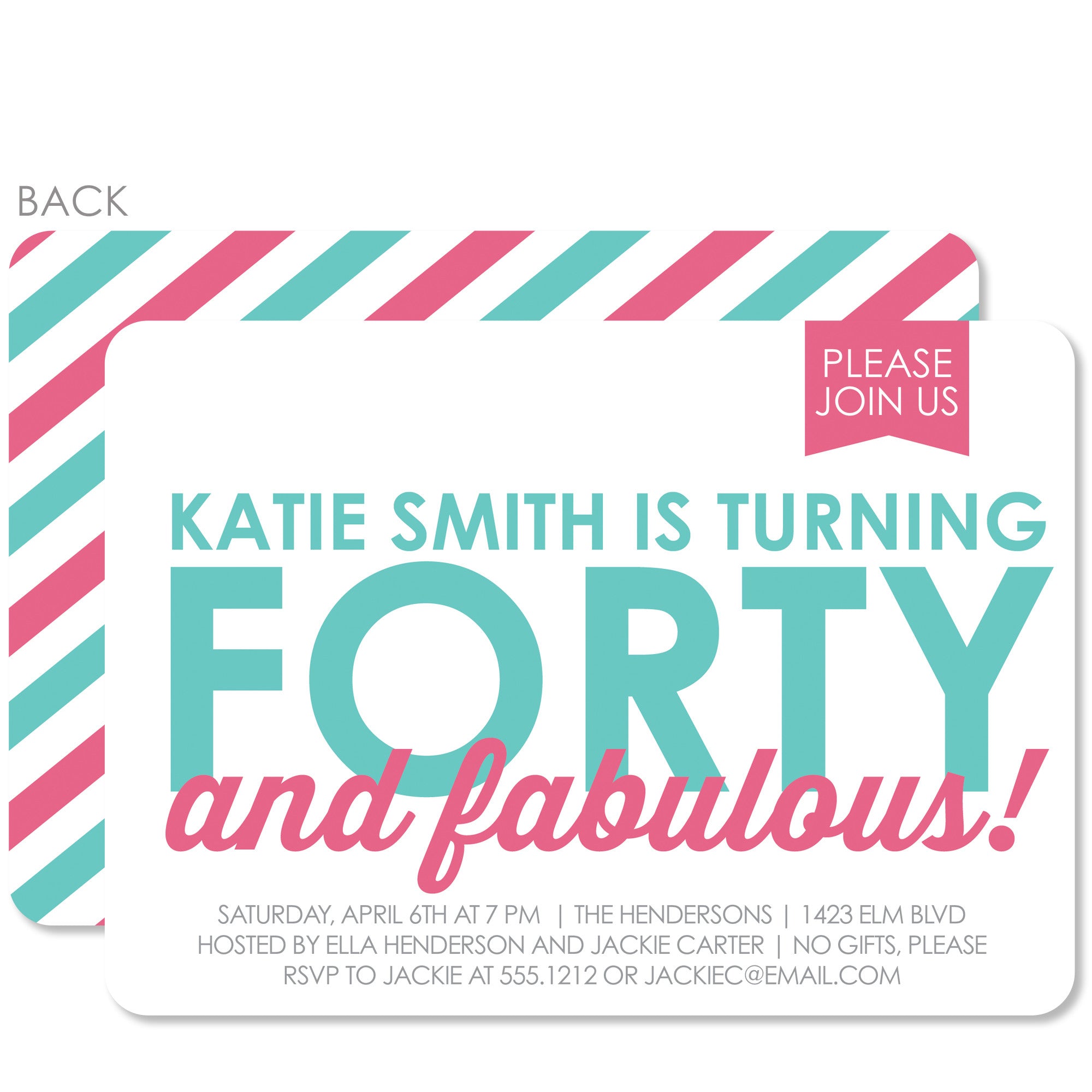 40 And Fabulous Invitation