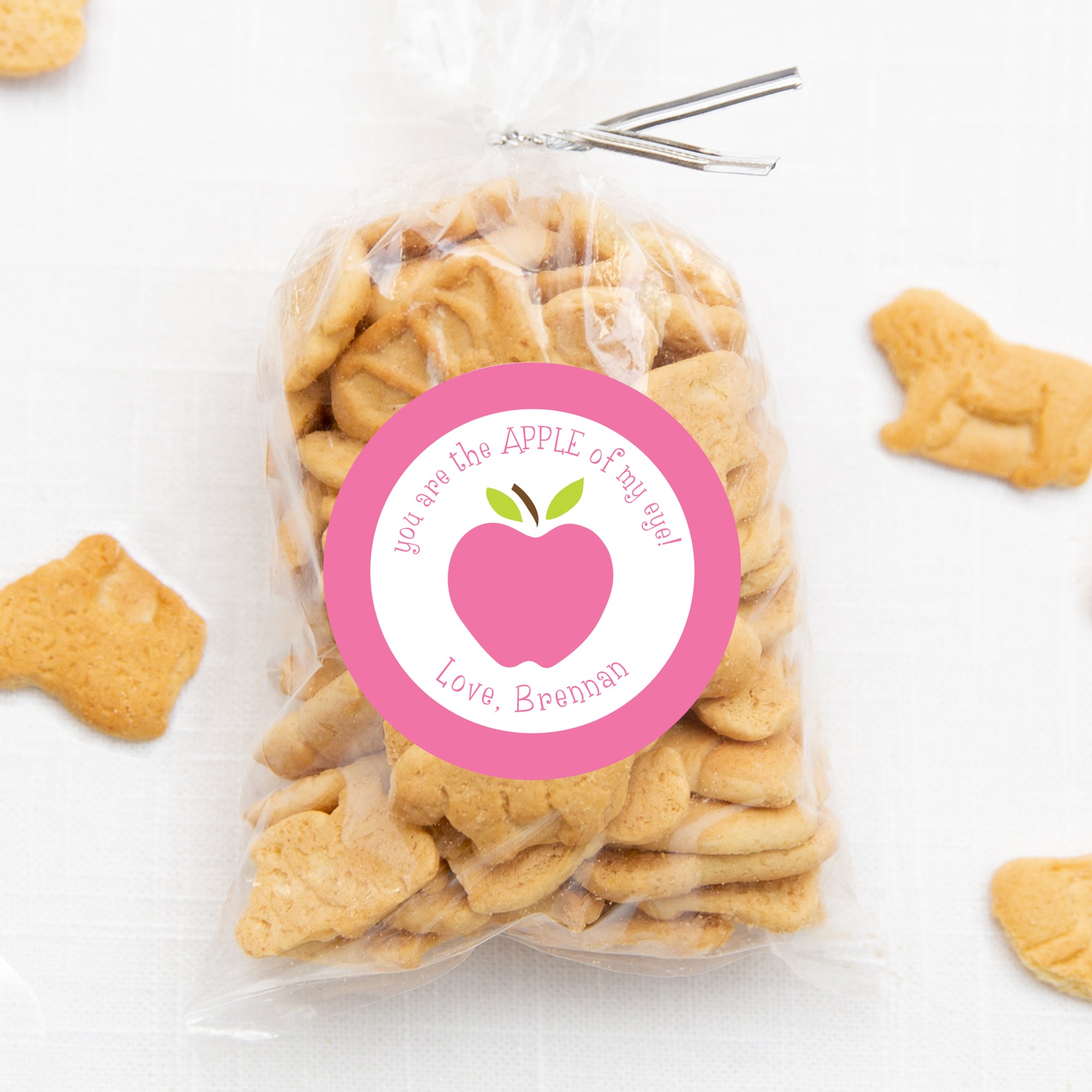 Apple Valentine's Day Stickers