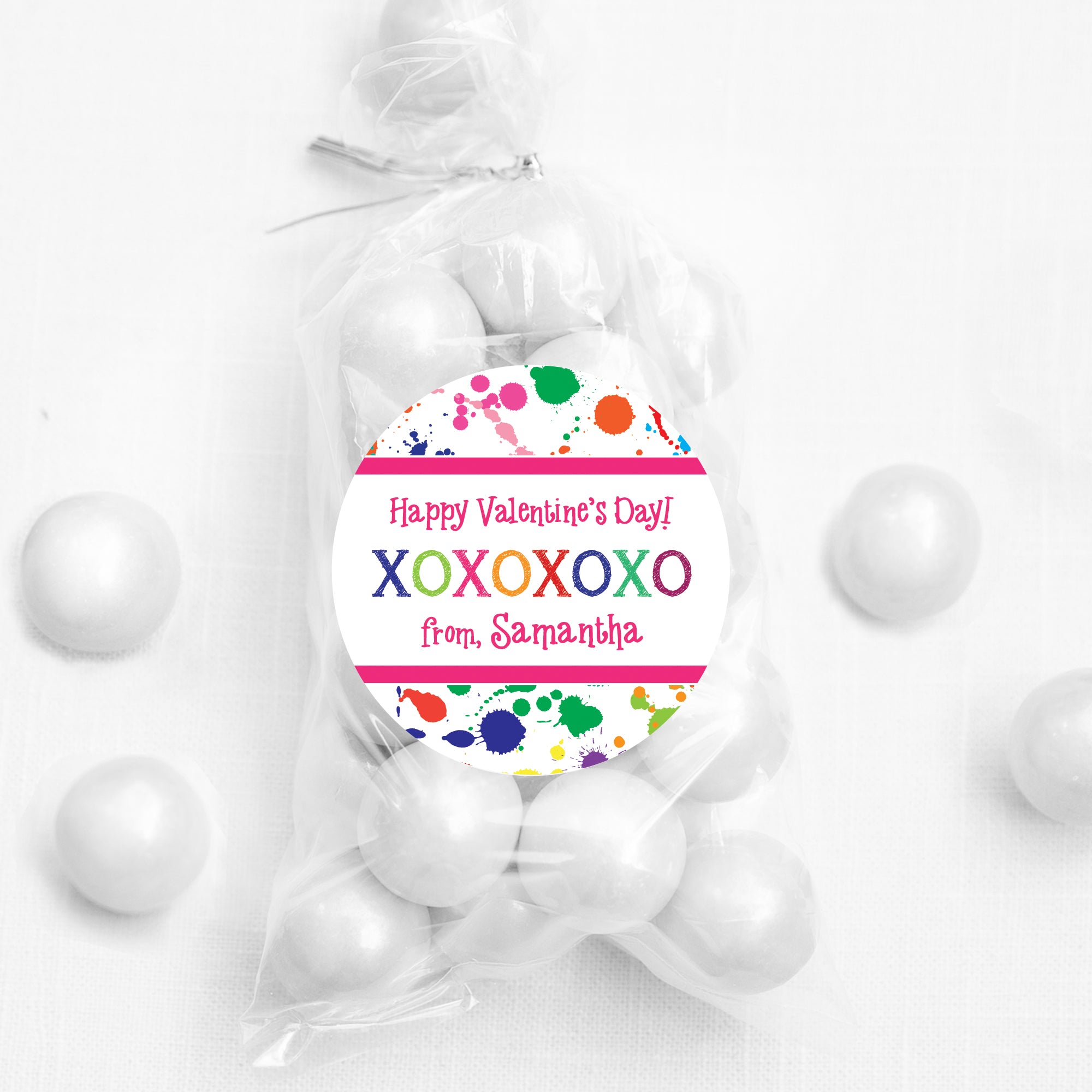 Art - Paint Splatter Valentine's Day Stickers