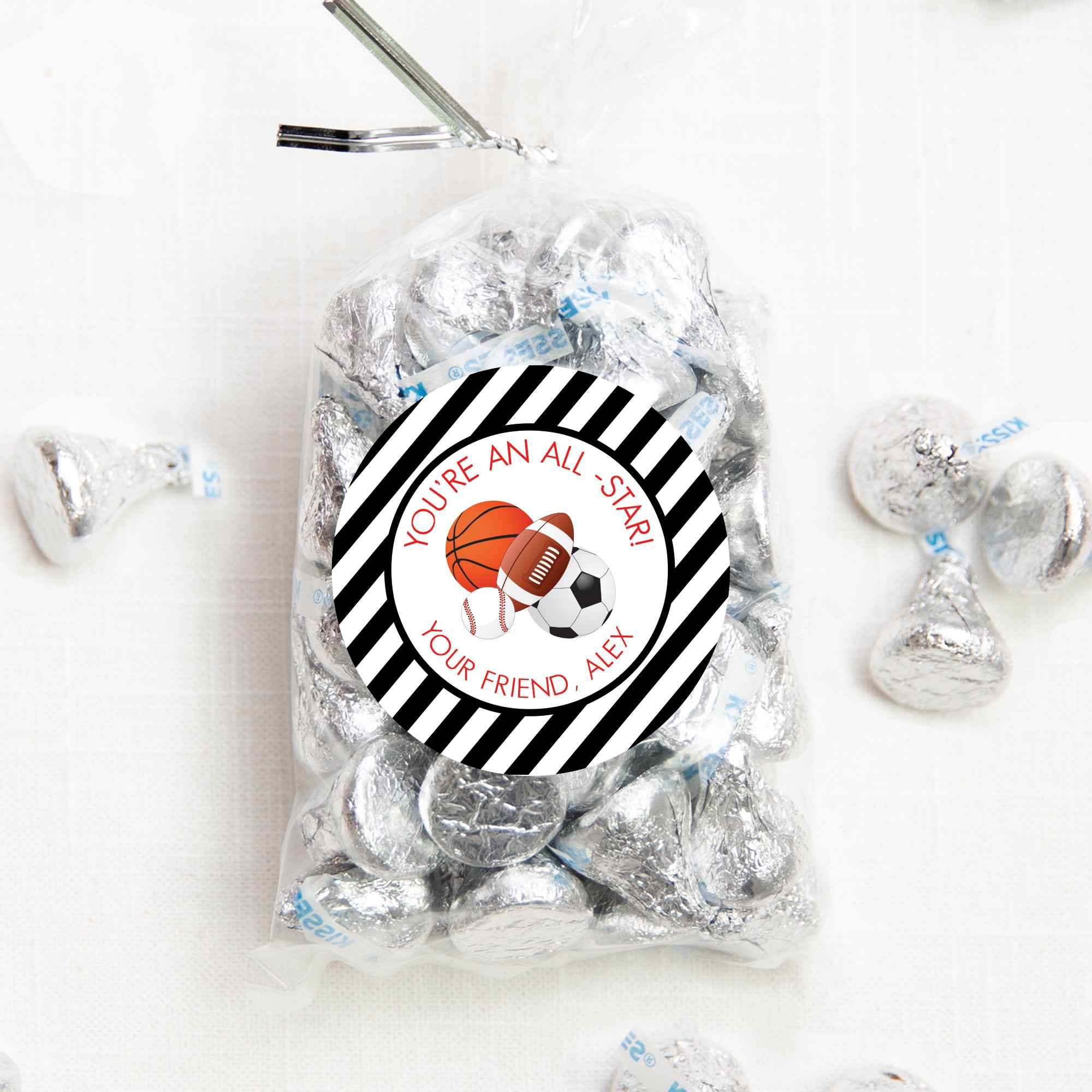 All Star Sports Valentine's Day Stickers