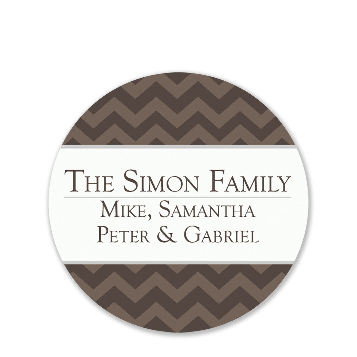 Antique Chevron Gift Stickers