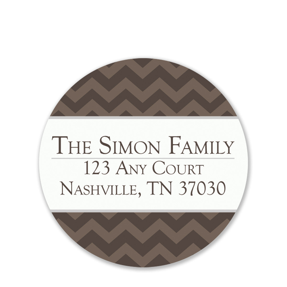 Antique Chevron Return Address Stickers