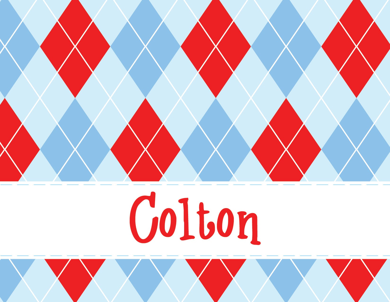 Argyle Folded Notecards