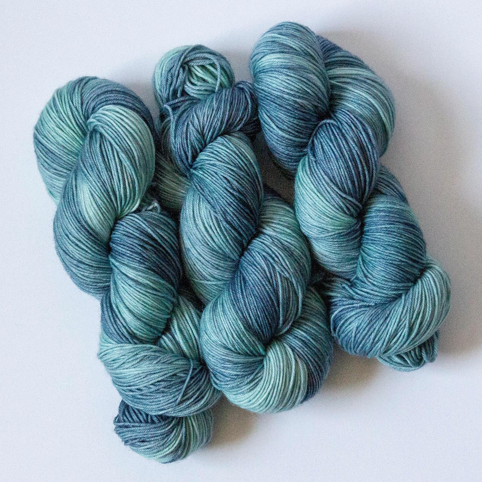 "Surf's Up" Aqua Blue and Teal Sock Yarn - Hand Dyed merino wool